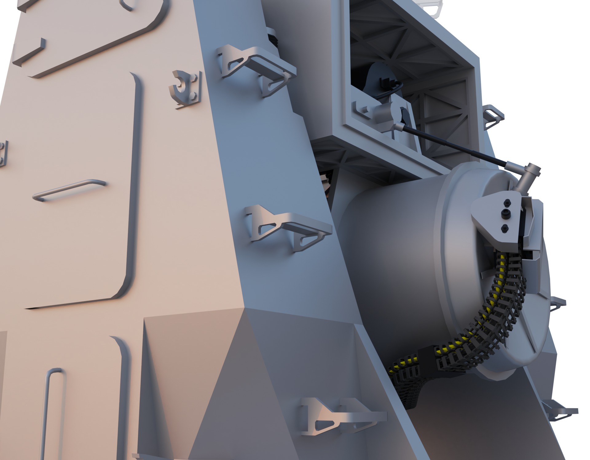 Phalanx CIWS Low-poly 3D model_6