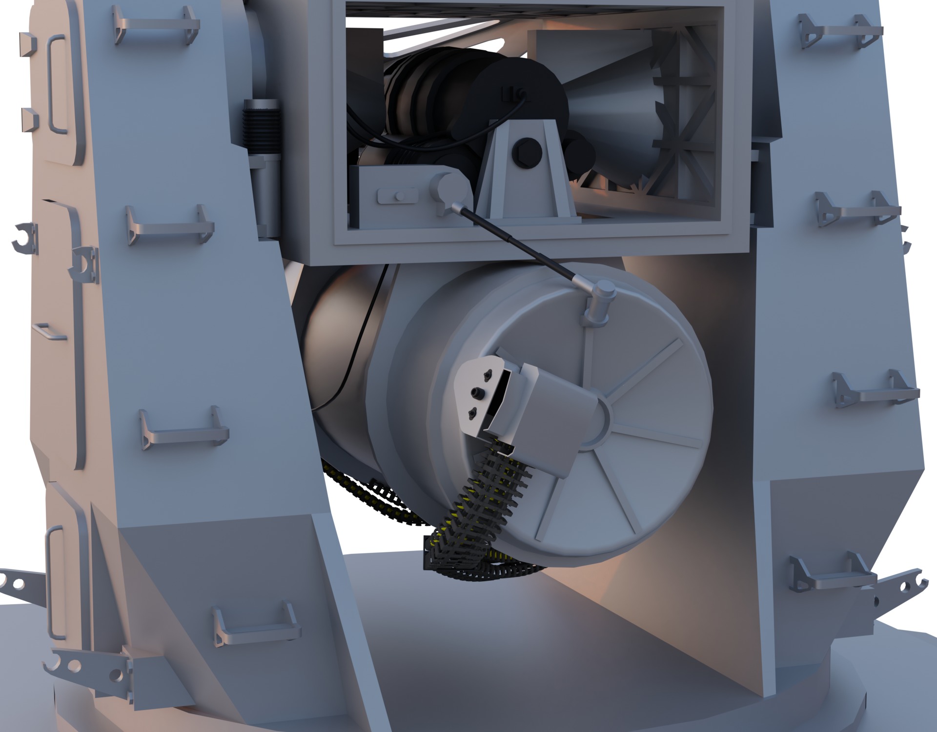 Phalanx CIWS Low-poly 3D model_12