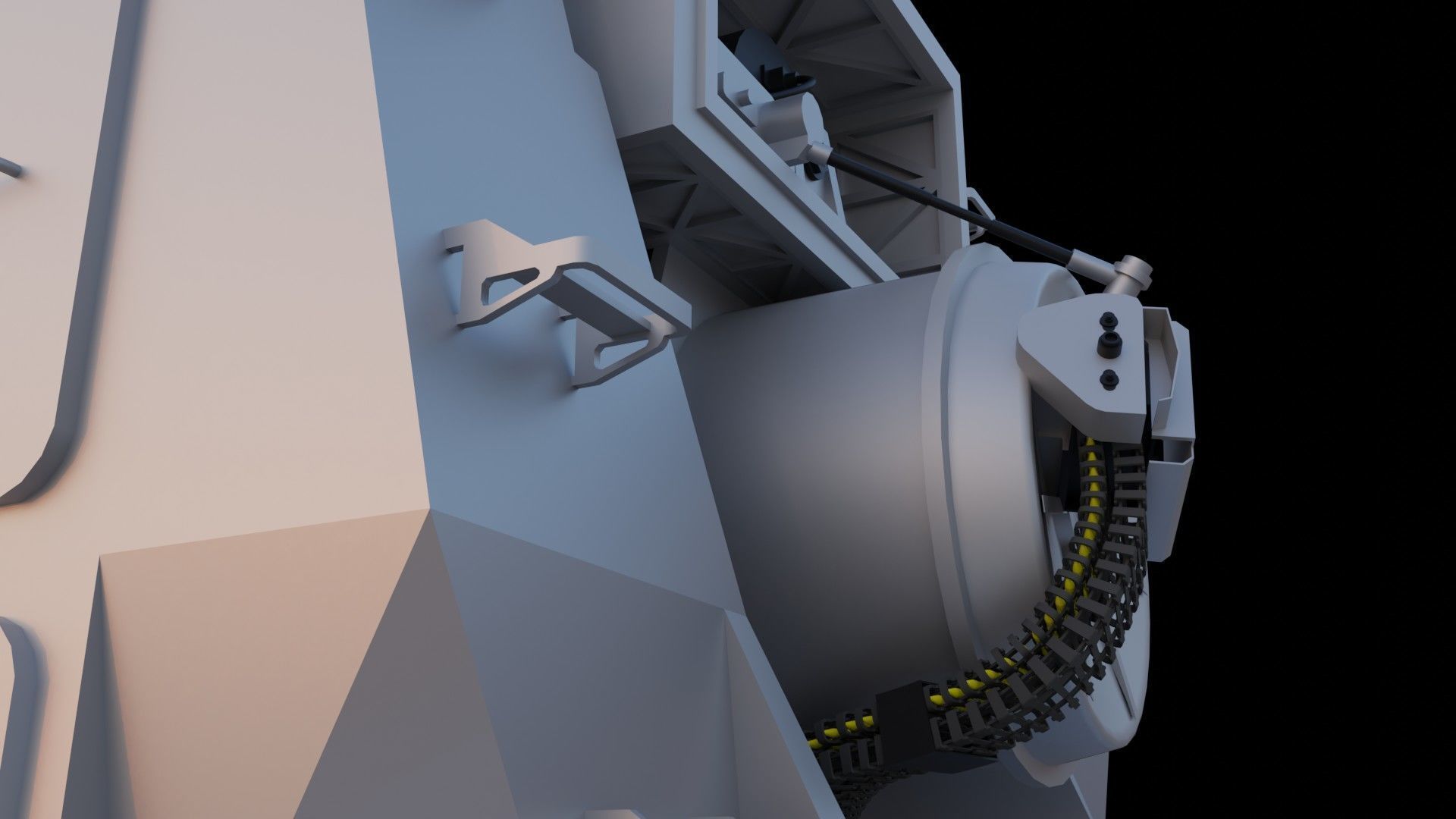 Phalanx CIWS Low-poly 3D model_5