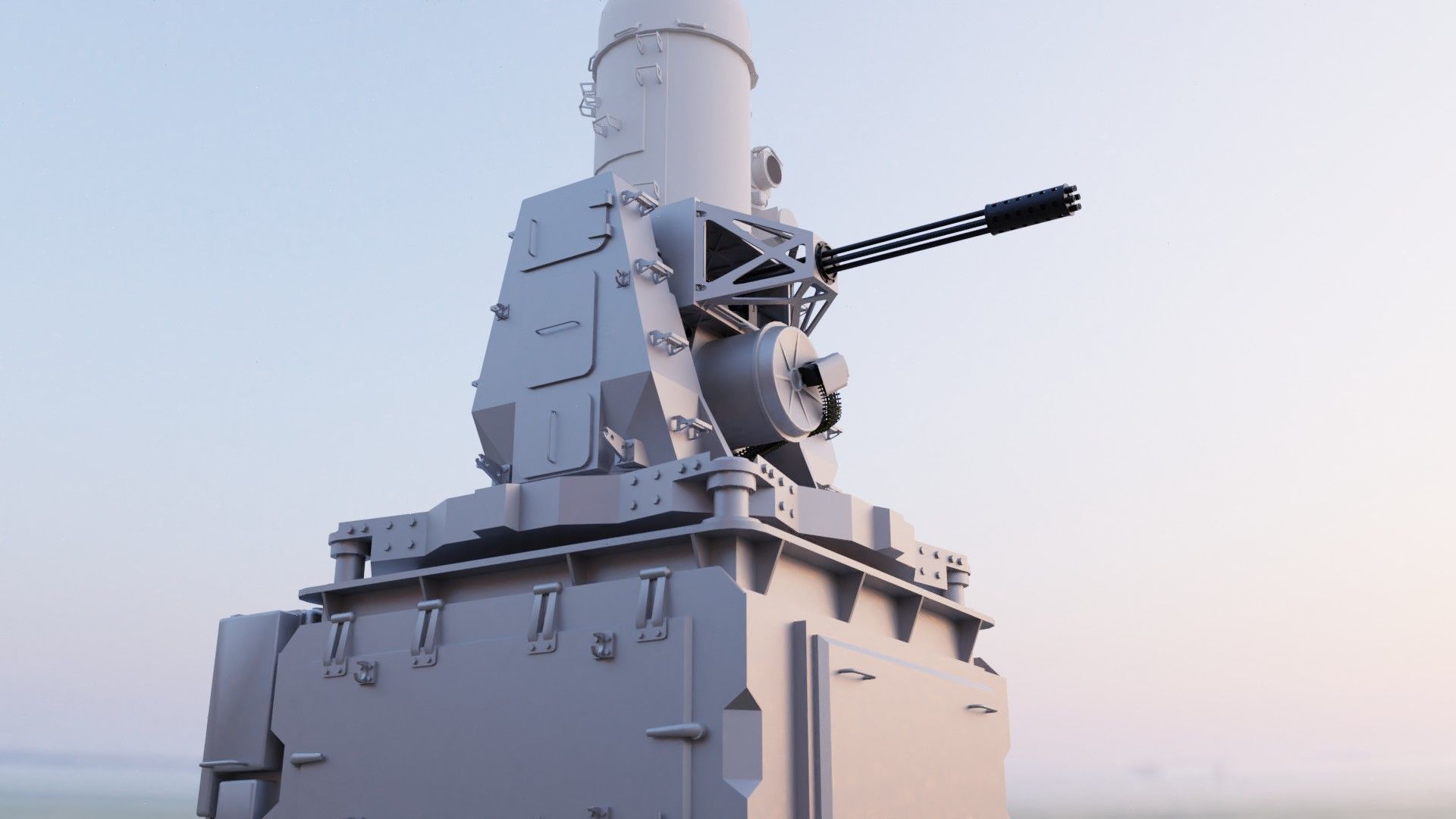 Phalanx CIWS Low-poly 3D model_7