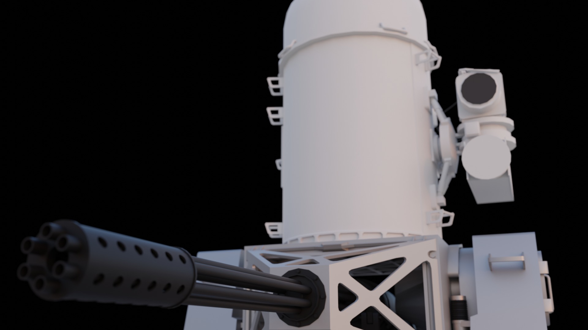 Phalanx CIWS Low-poly 3D model_8
