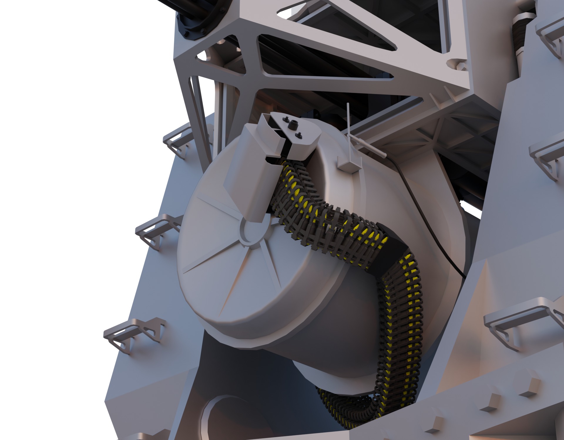 Phalanx CIWS Low-poly 3D model_4