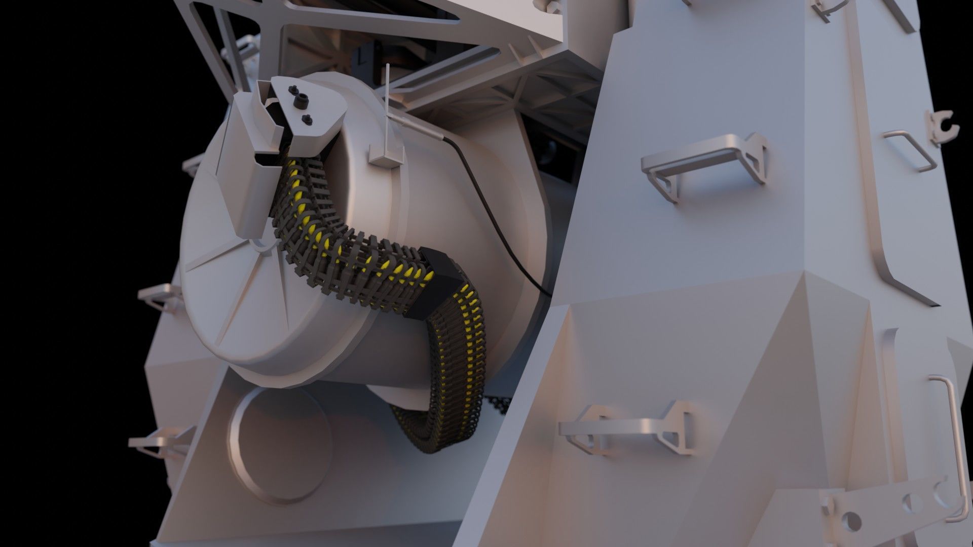 Phalanx CIWS Low-poly 3D model_3