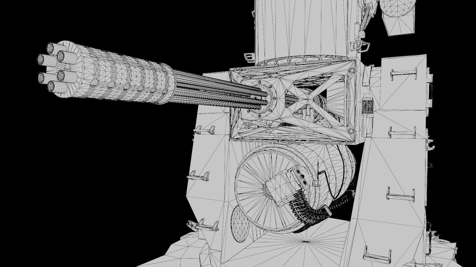 Phalanx CIWS Low-poly 3D model_14