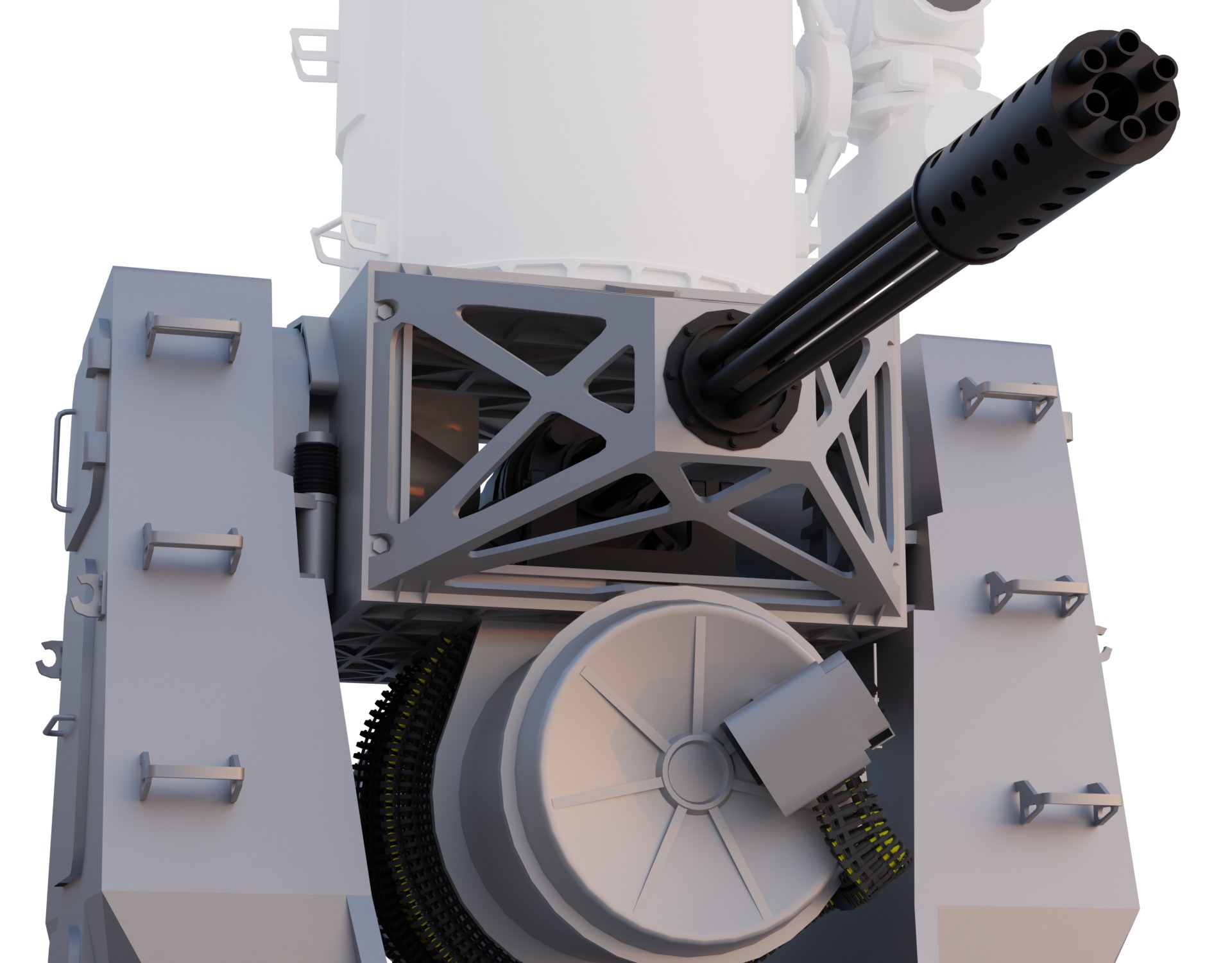 Phalanx CIWS Low-poly 3D model_11