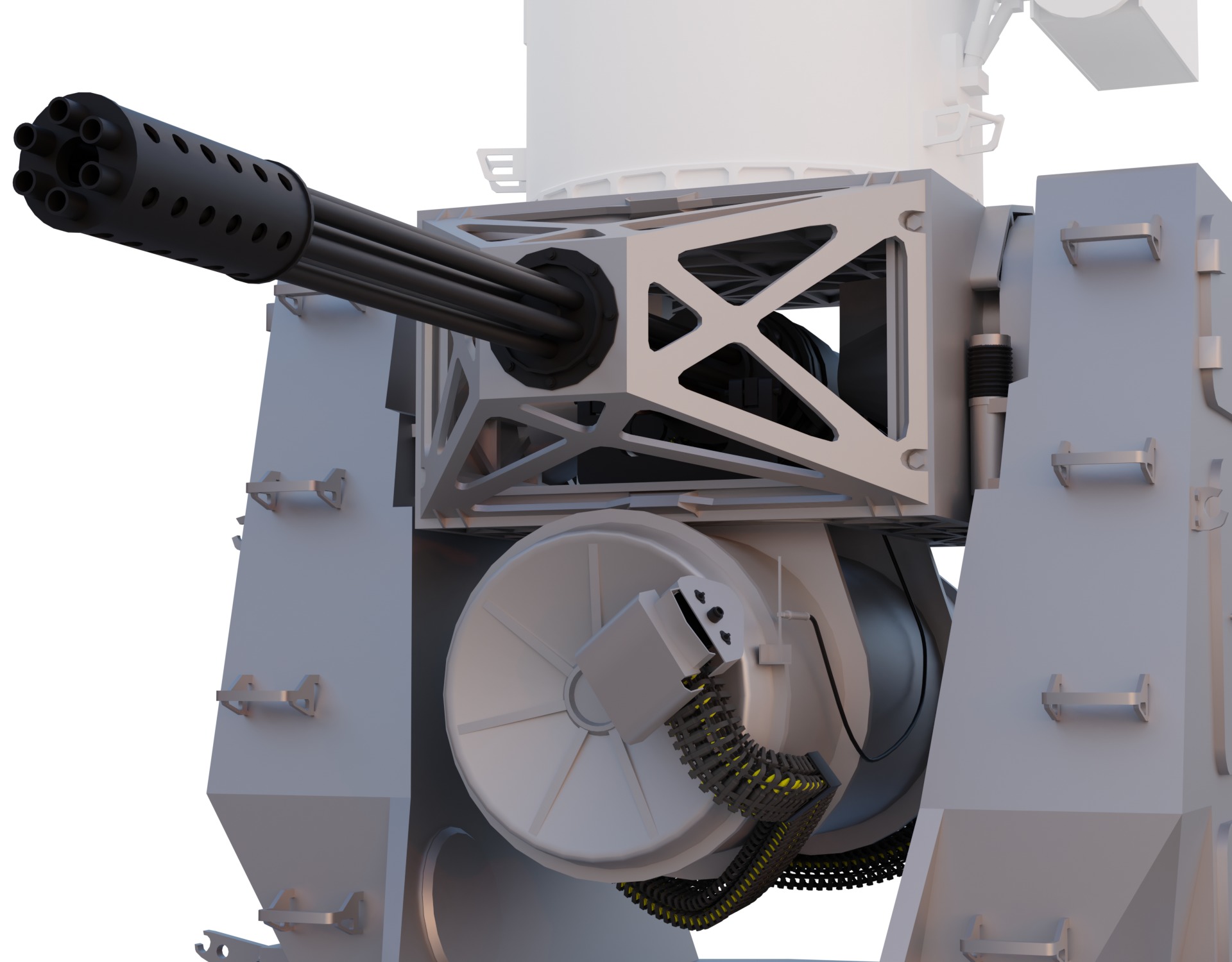 Phalanx CIWS Low-poly 3D model_10