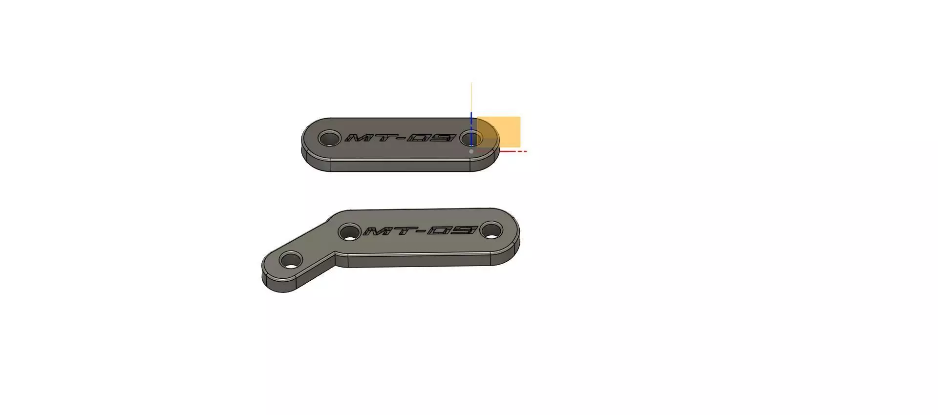 MT-09 Rear Passenger Foot peg delete 3D print model