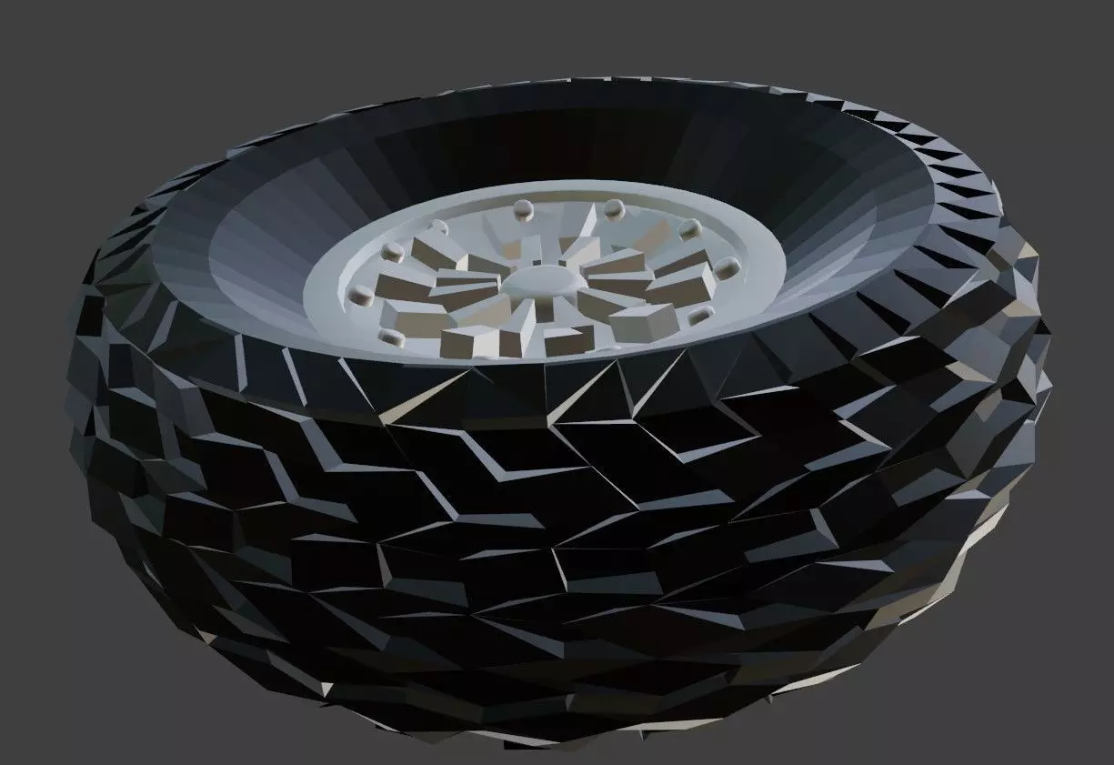 Car wheel Low Poly Free 3D model