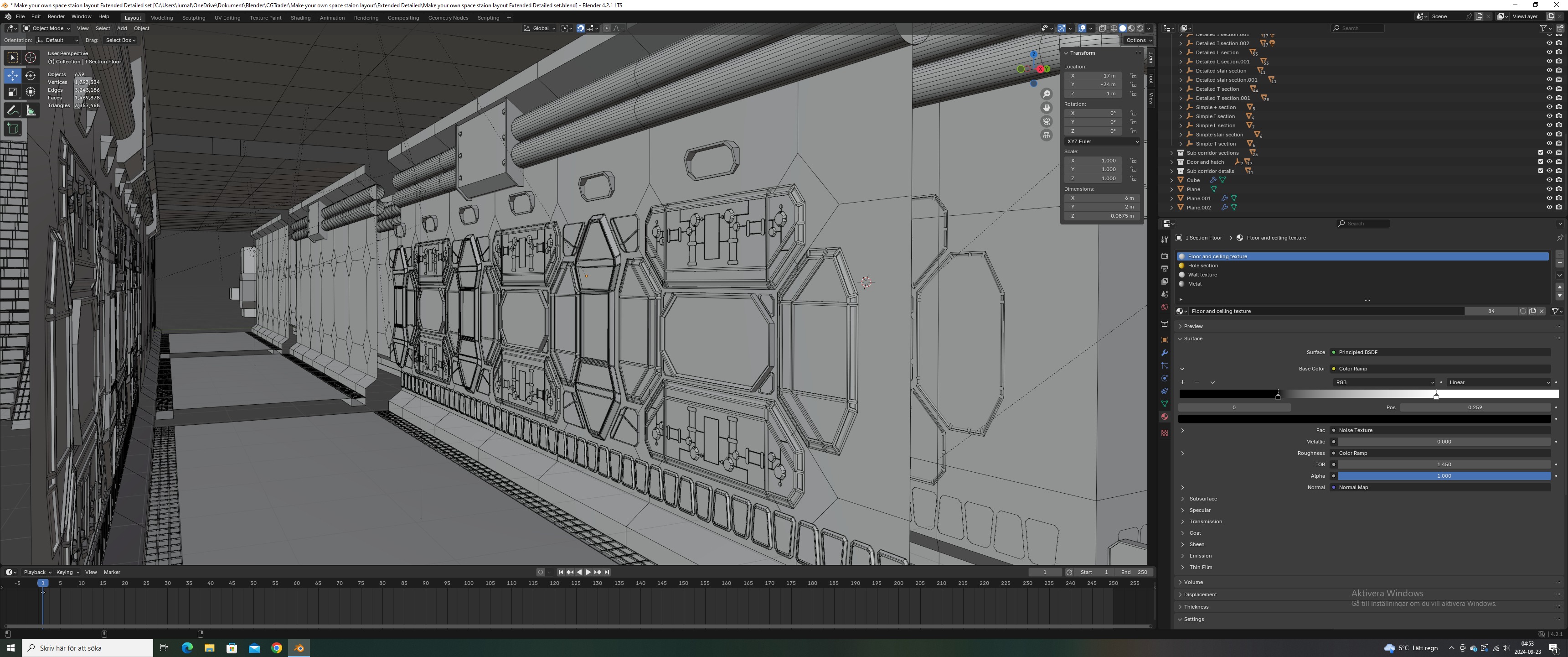 Make your own space station - Extended Detailed set Low-poly 3D model_6
