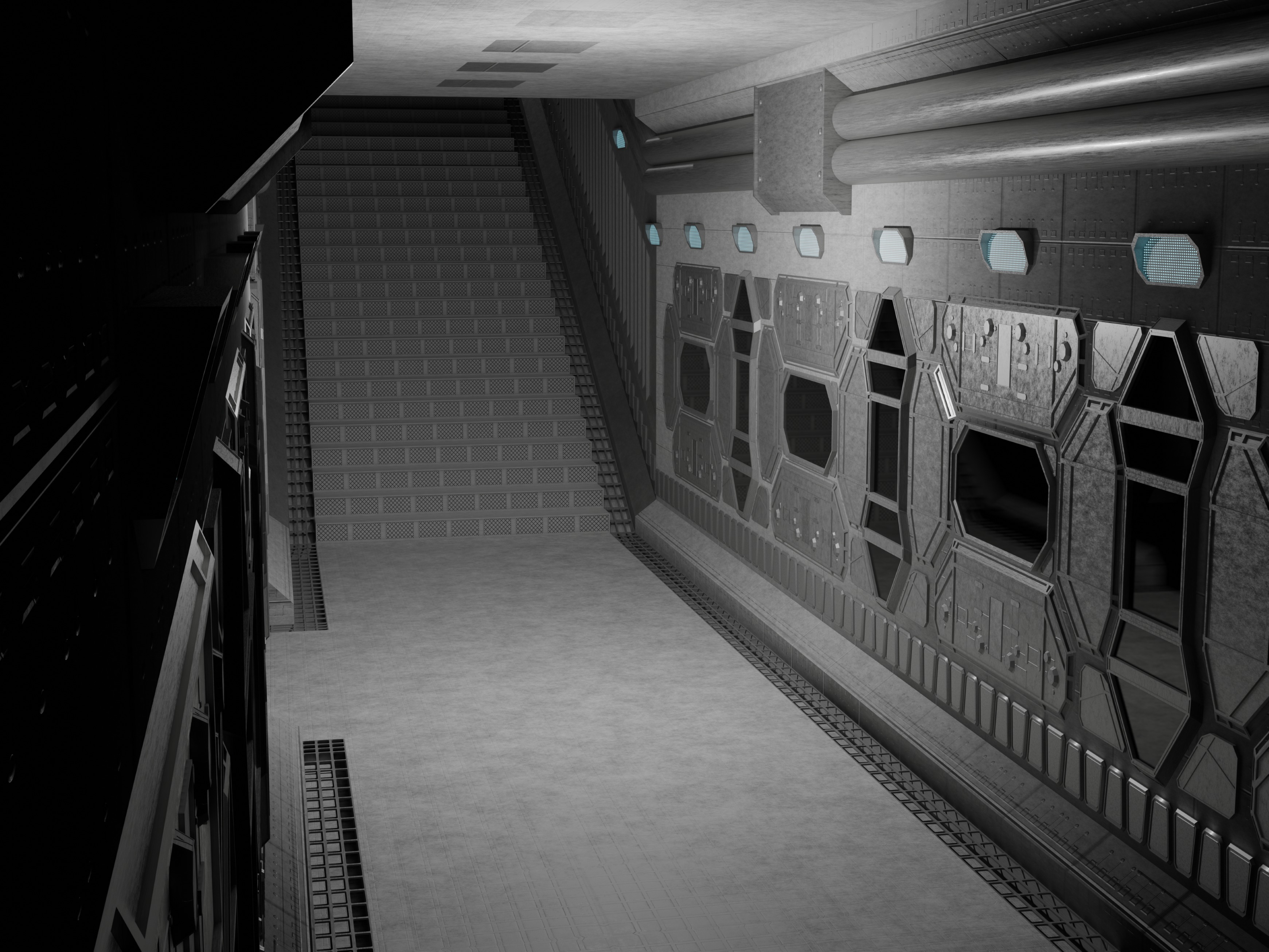 Make your own space station - Extended Detailed set Low-poly 3D model_1