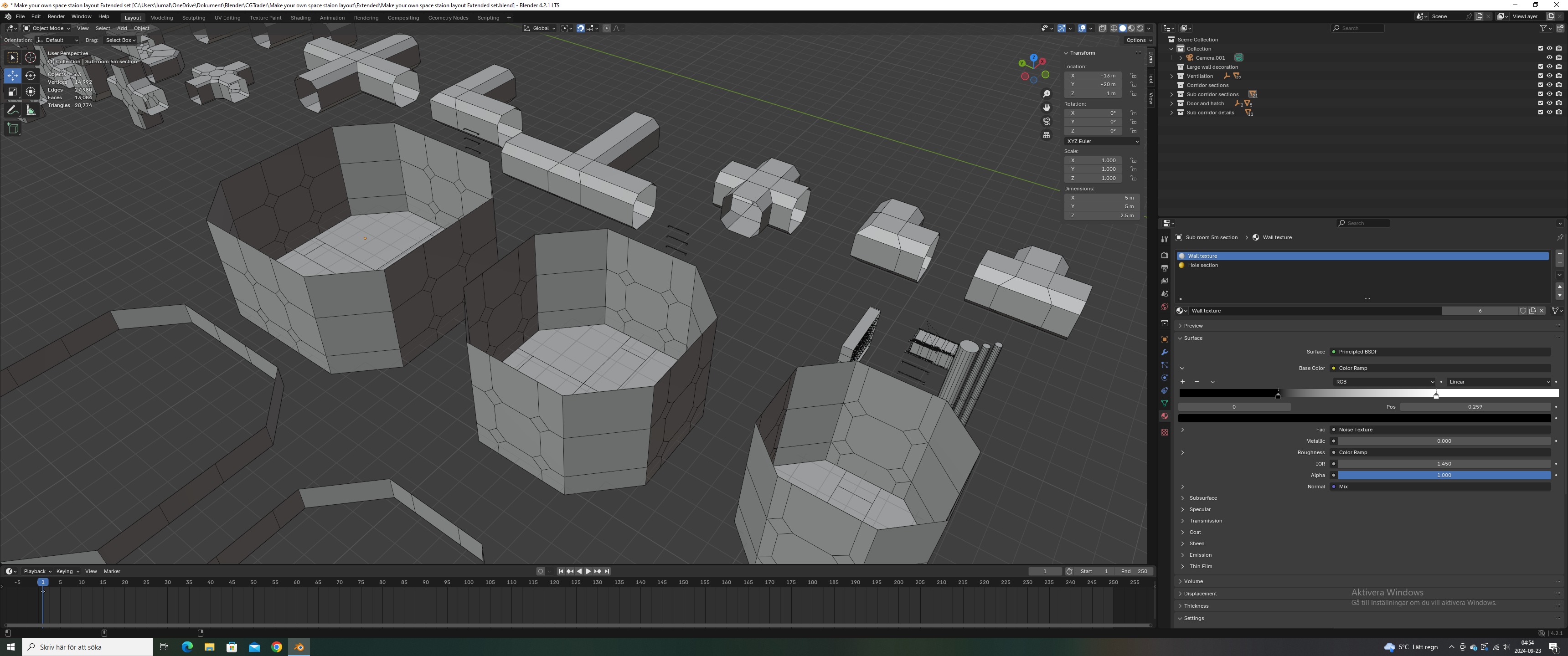 Make your own space station - Extended set Low-poly 3D model_2