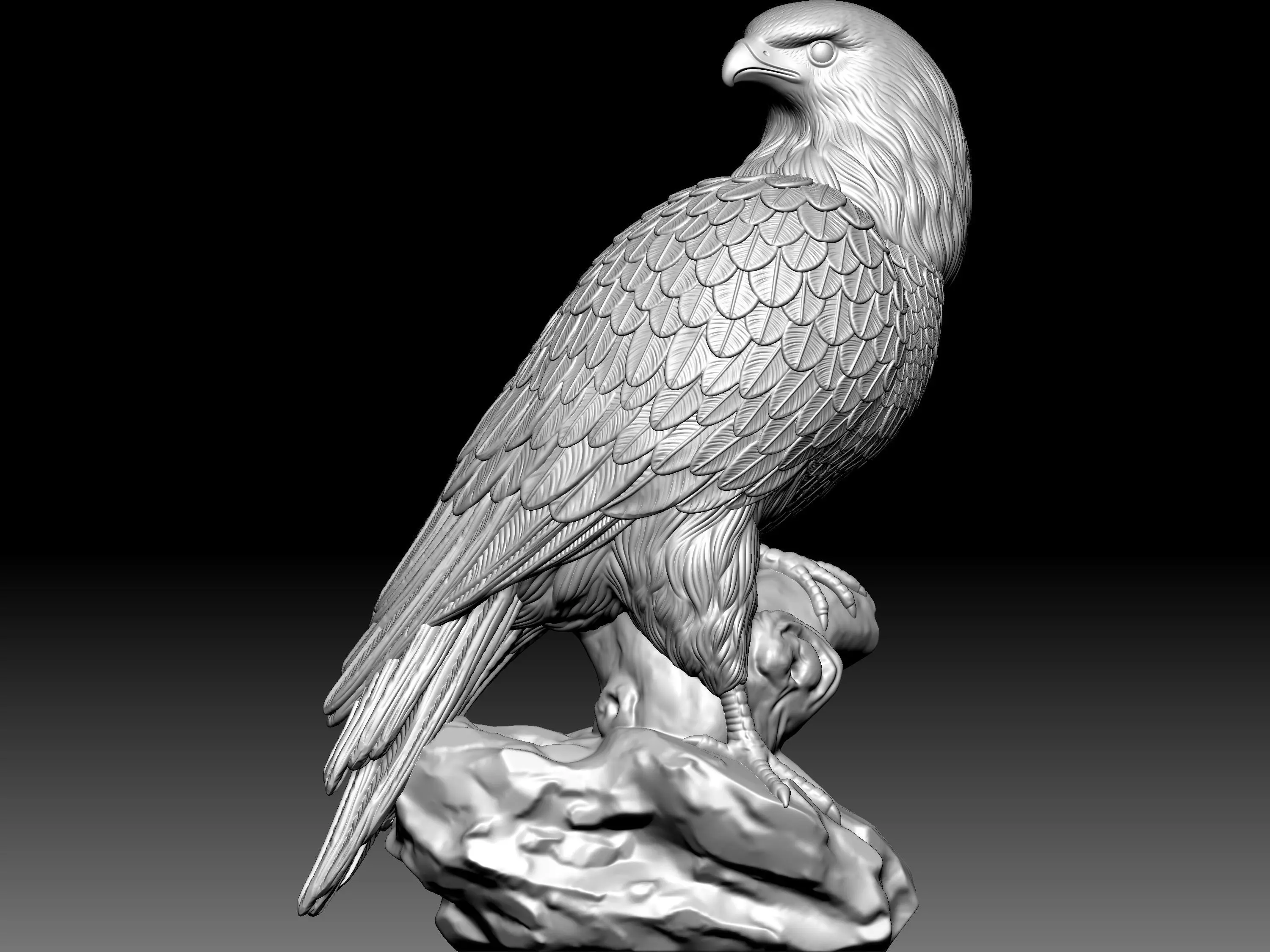 Eagel Statue 3D model_0