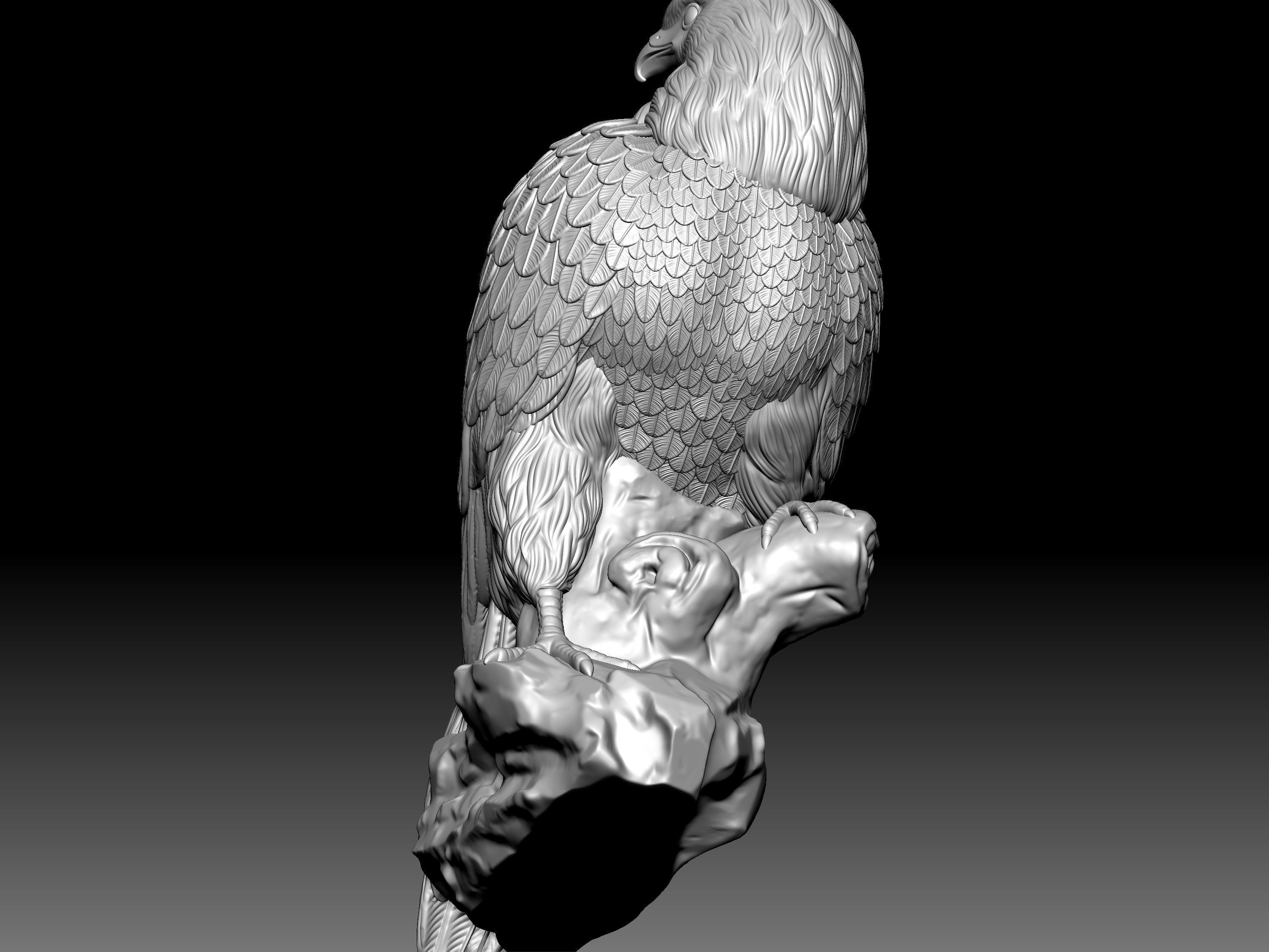 Eagel Statue 3D model_1