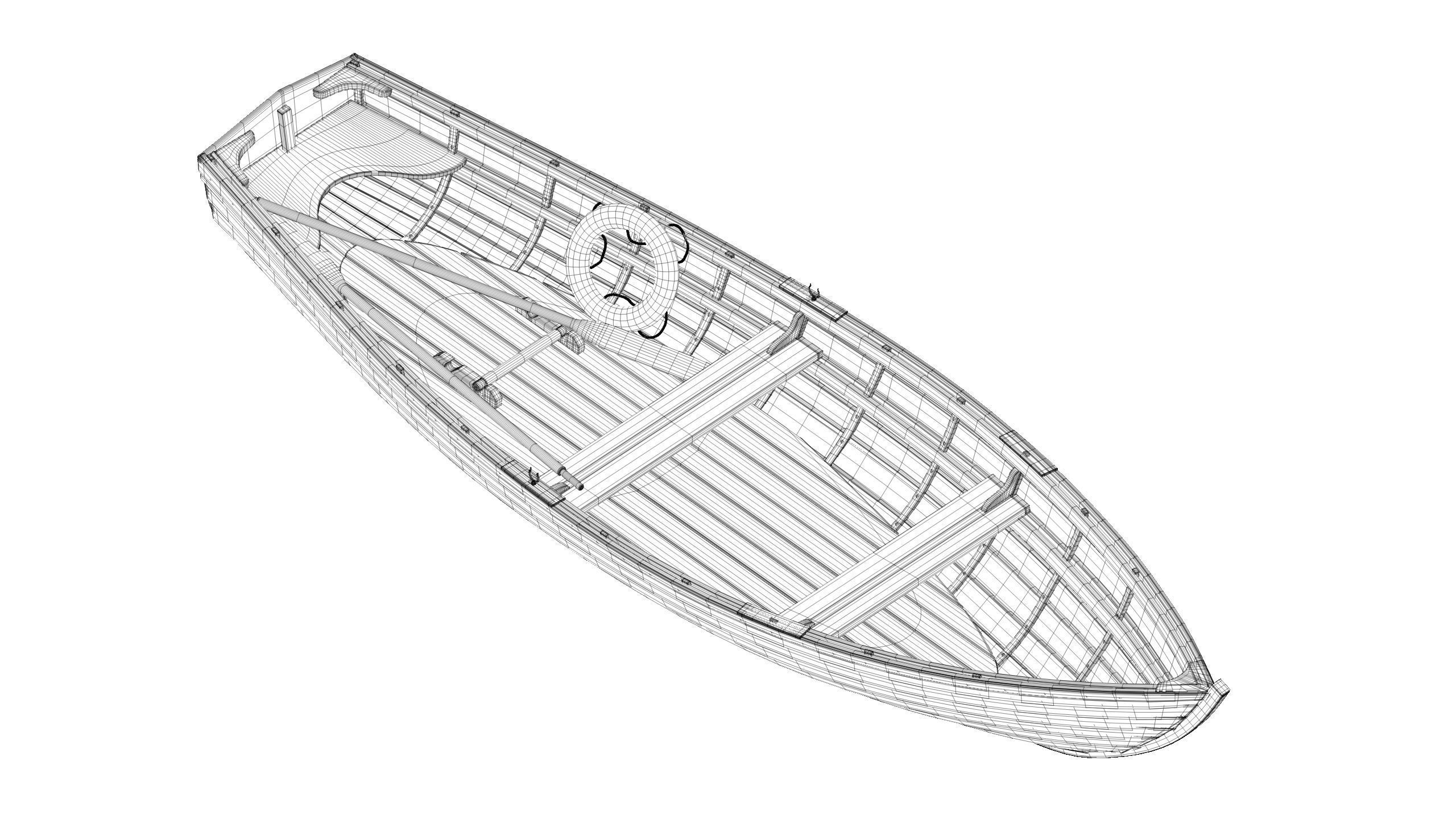 Wooden Boat 3D print model_9