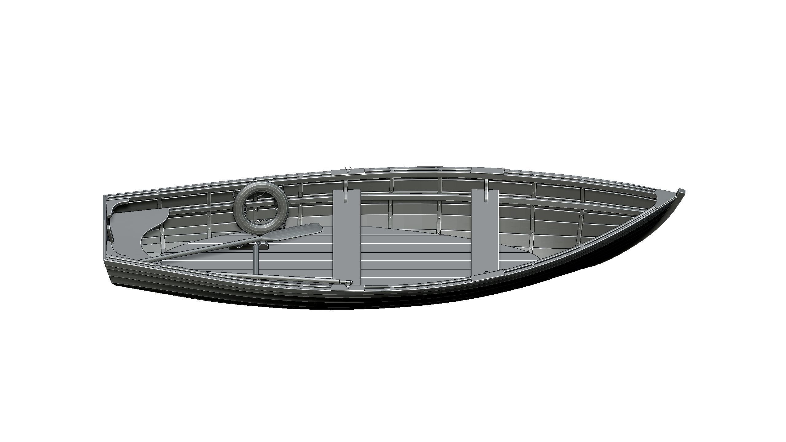Wooden Boat 3D print model_2