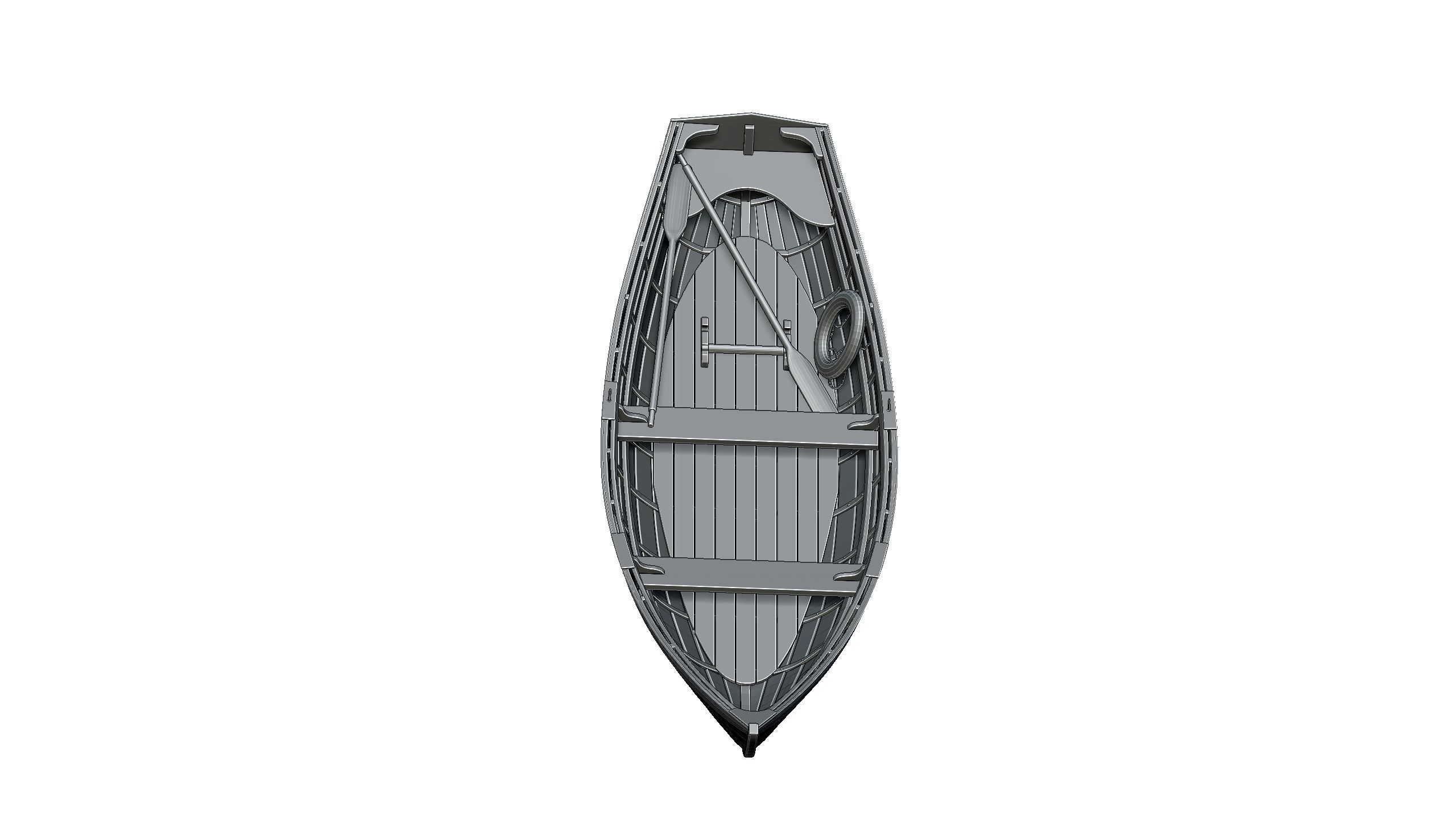 Wooden Boat 3D print model_4