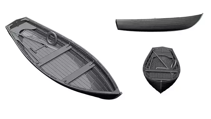  Wooden Boat 3D print model