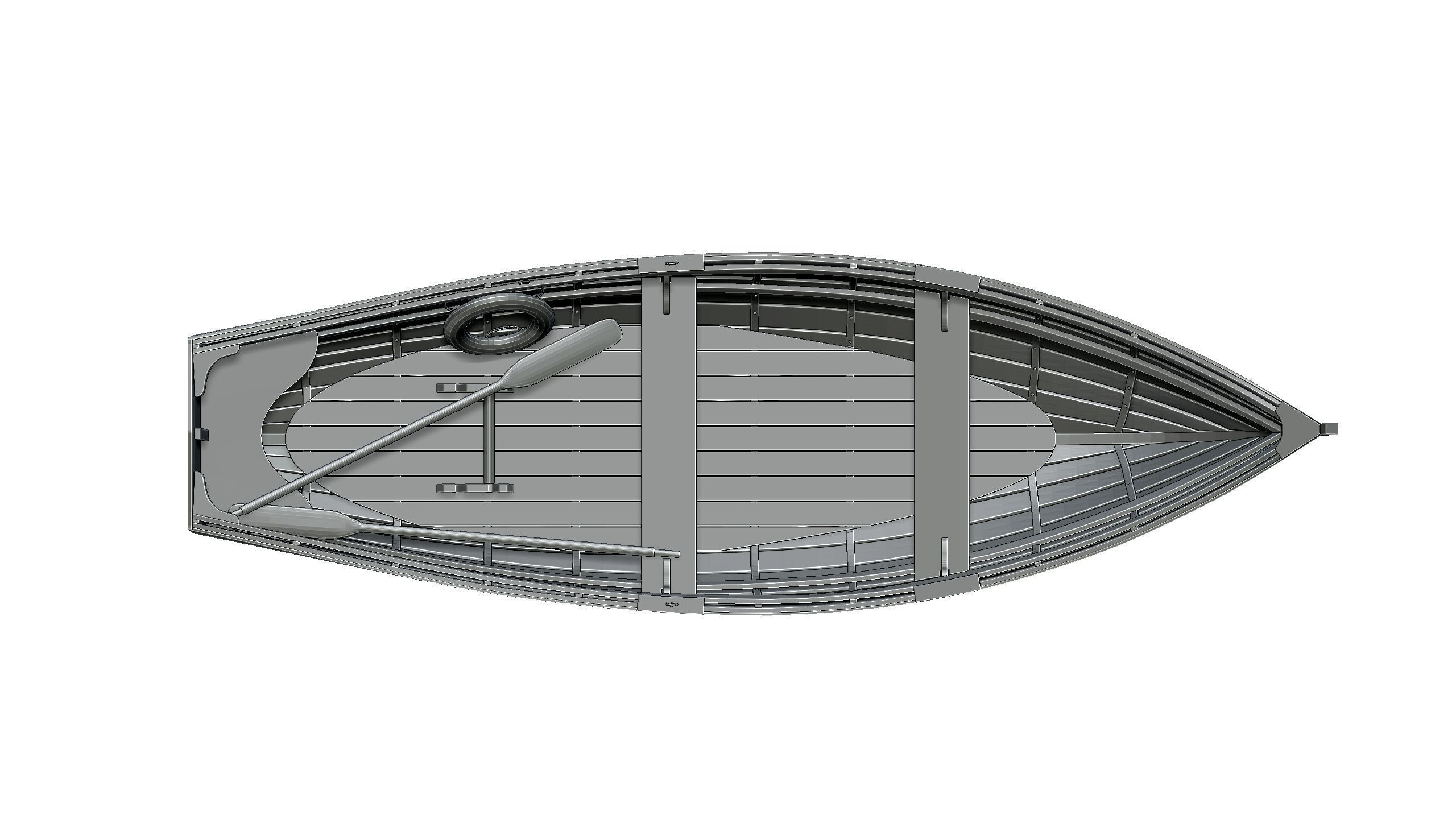 Wooden Boat 3D print model_6