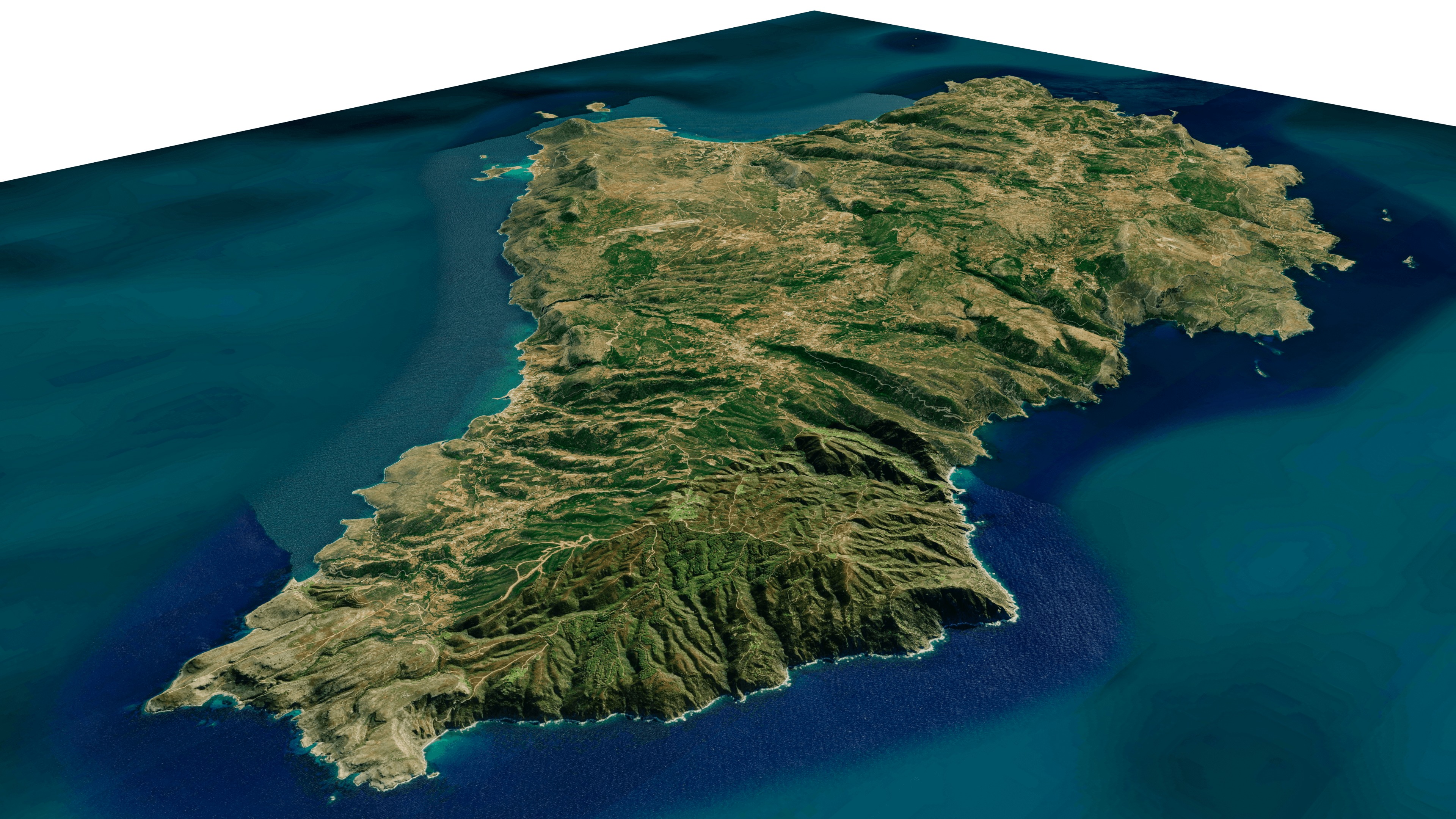 Cythera island 3d model terrain Low-poly 3D model_2