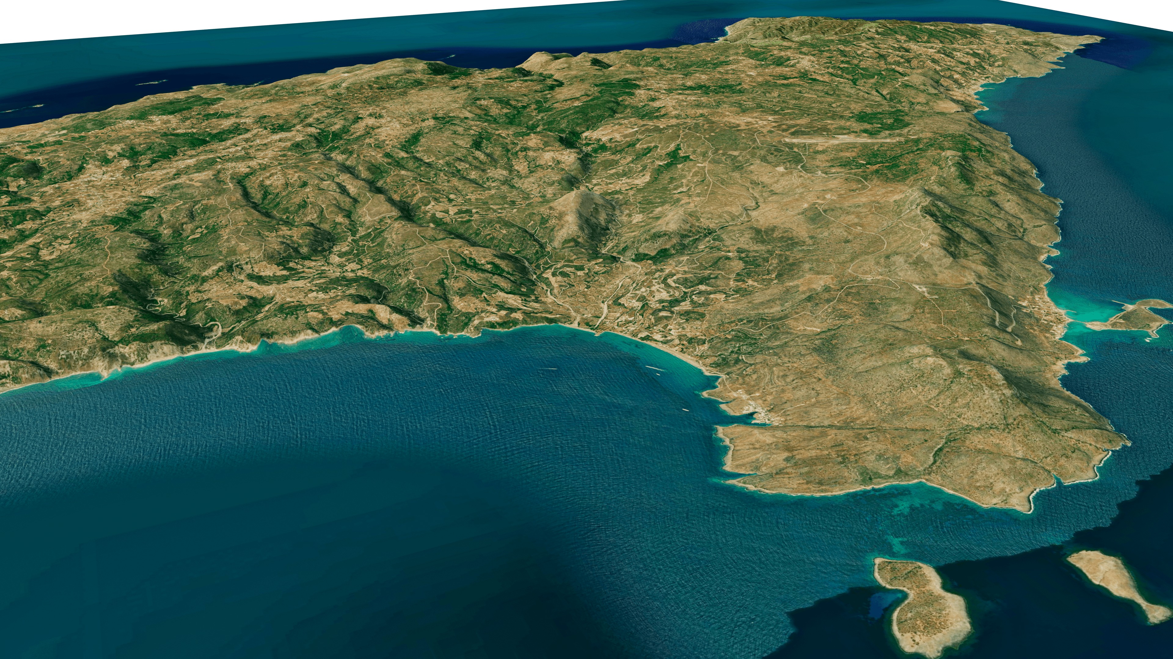 Cythera island 3d model terrain Low-poly 3D model_10