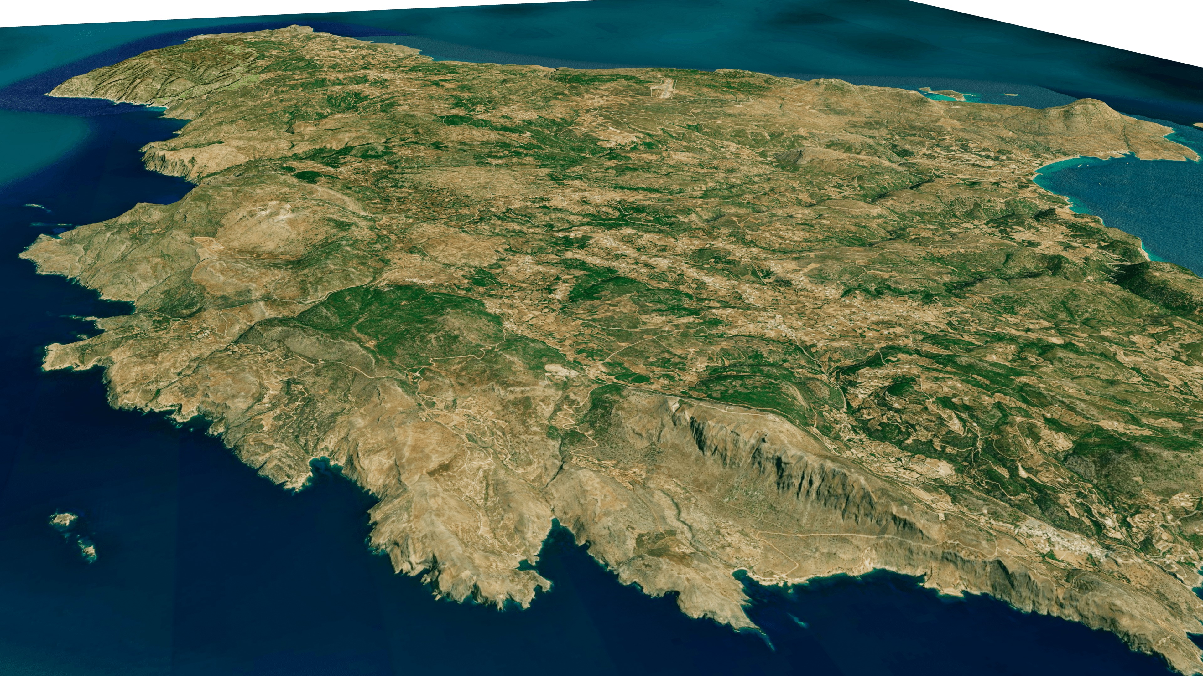 Cythera island 3d model terrain Low-poly 3D model_8