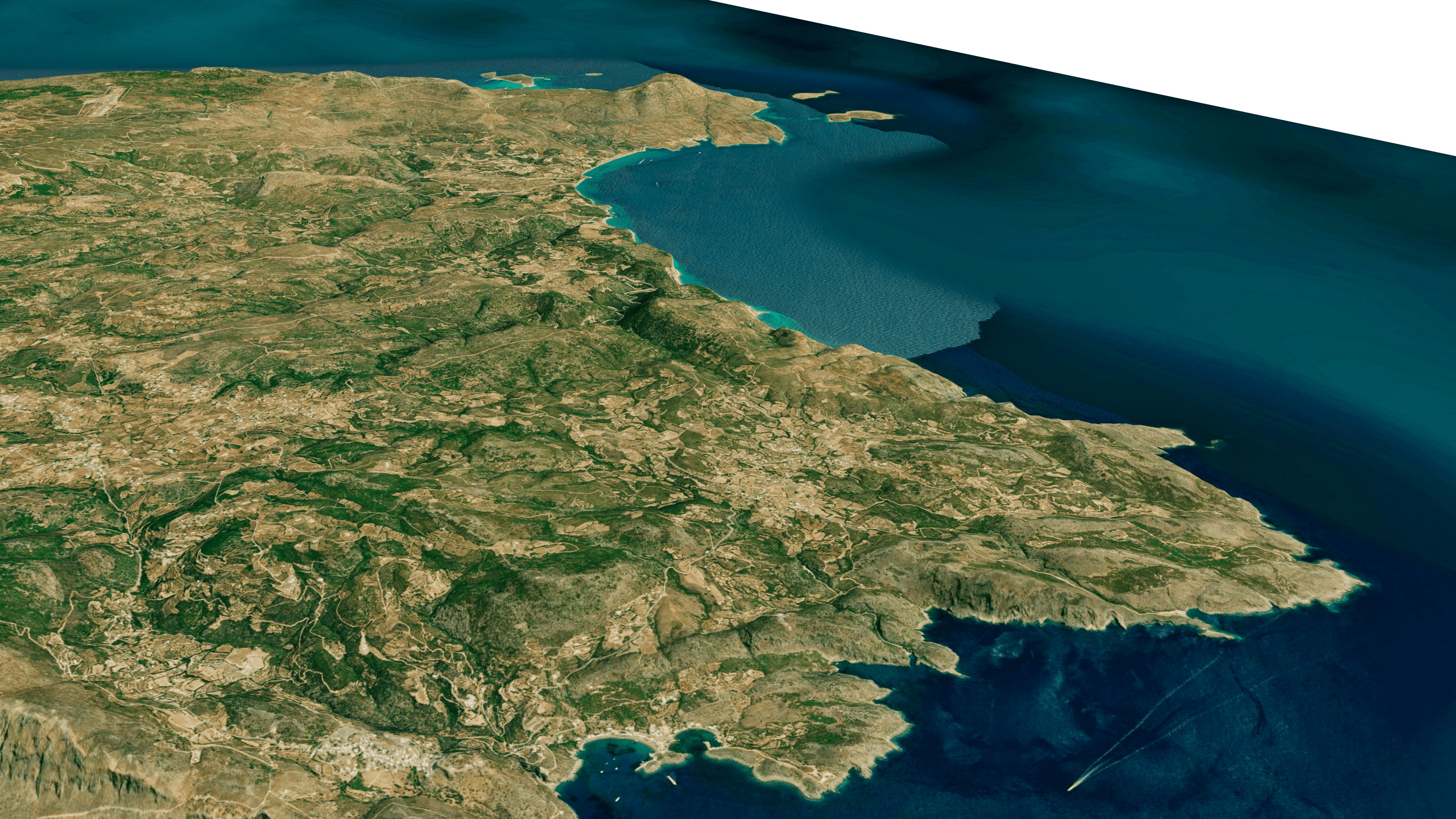 Cythera island 3d model terrain Low-poly 3D model_6