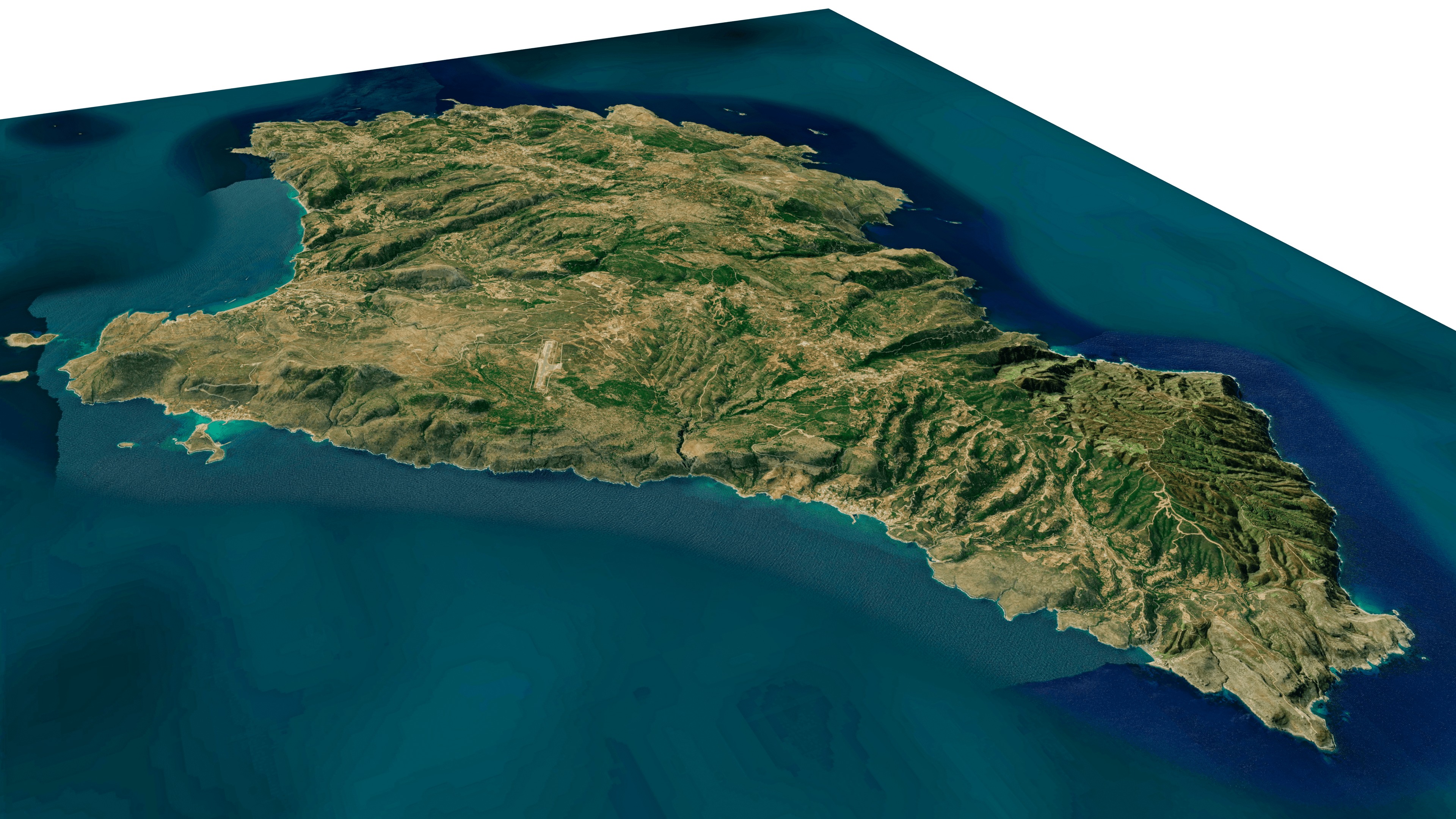 Cythera island 3d model terrain Low-poly 3D model_3