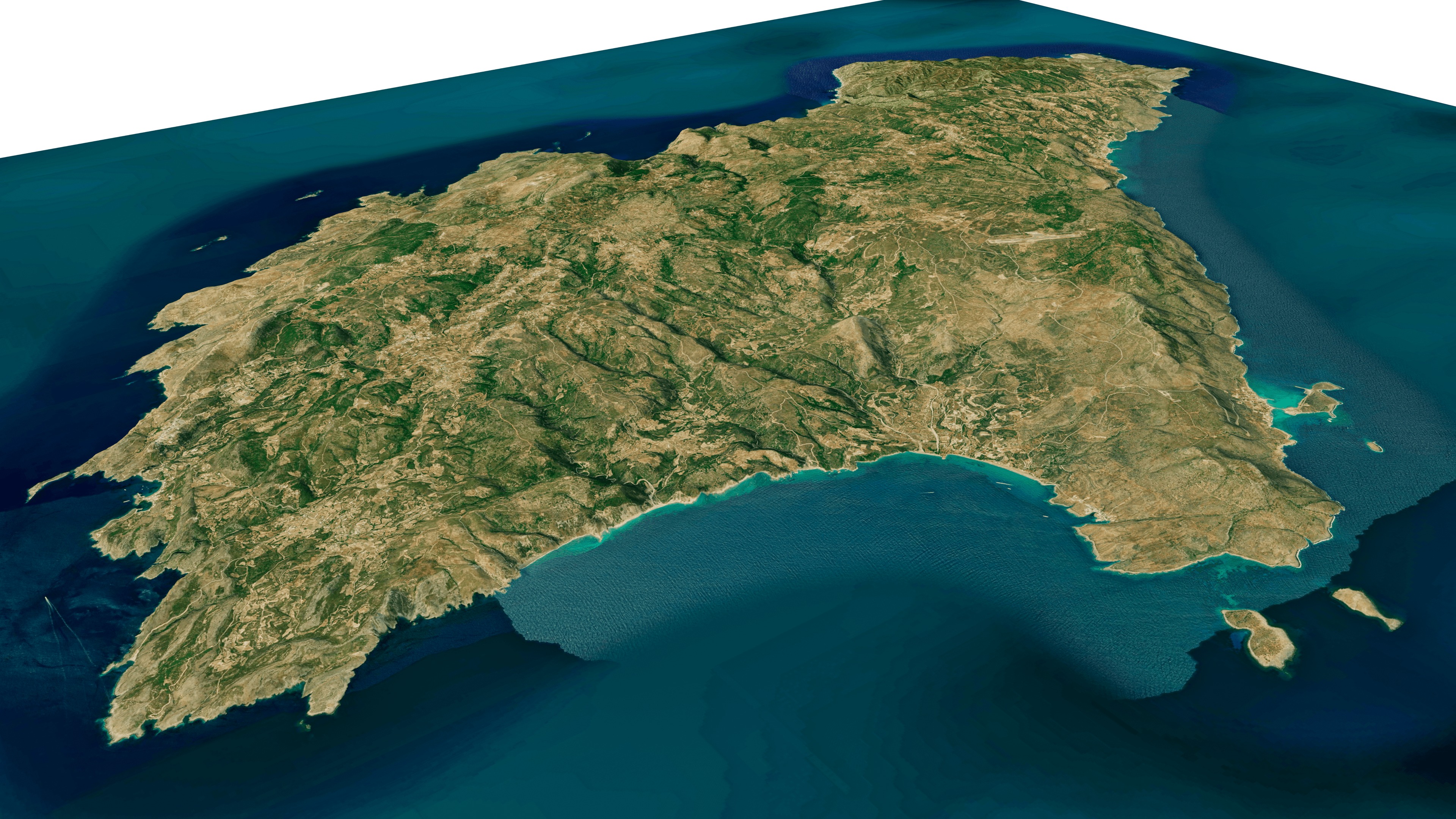 Cythera island 3d model terrain Low-poly 3D model_5