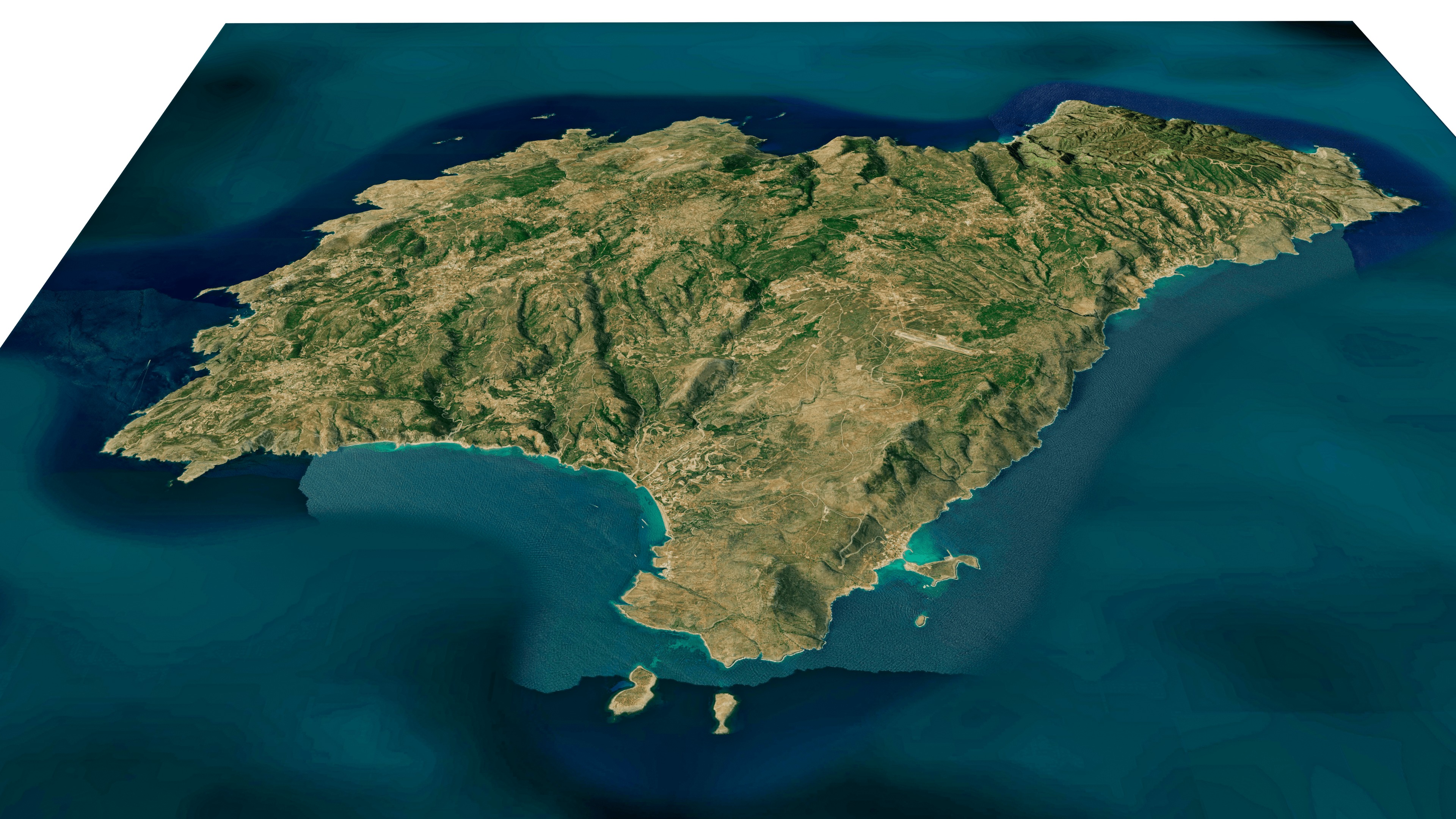 Cythera island 3d model terrain Low-poly 3D model_4