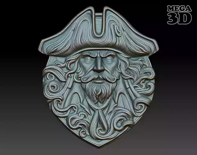 Pirate basrelief 07 240924 3D print model