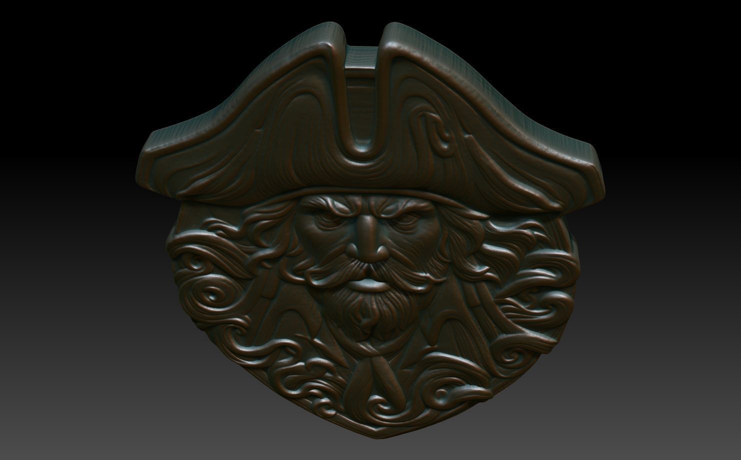 Pirate basrelief 07 240924 3D print model_3
