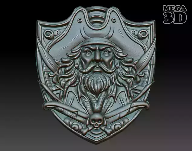 Pirate basrelief 04 240924 3D print model