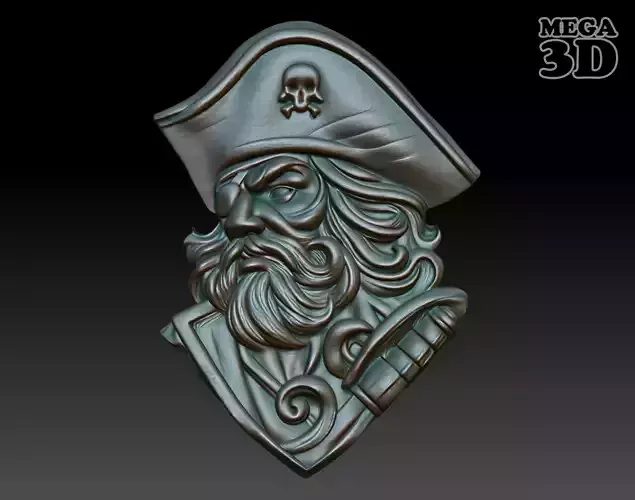 Pirate basrelief 01 240924 3D print model