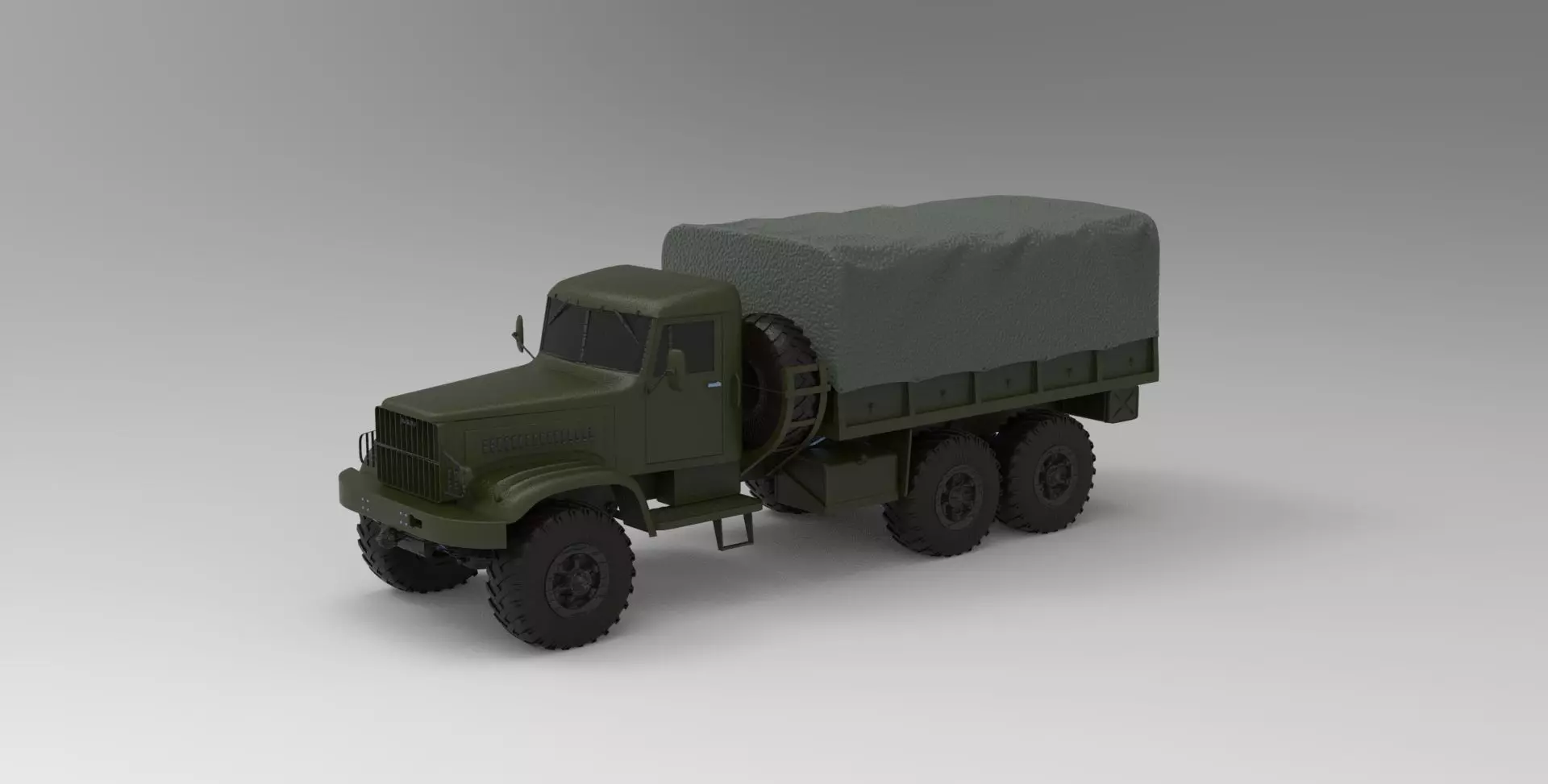 KRAZ truck  3D model_0