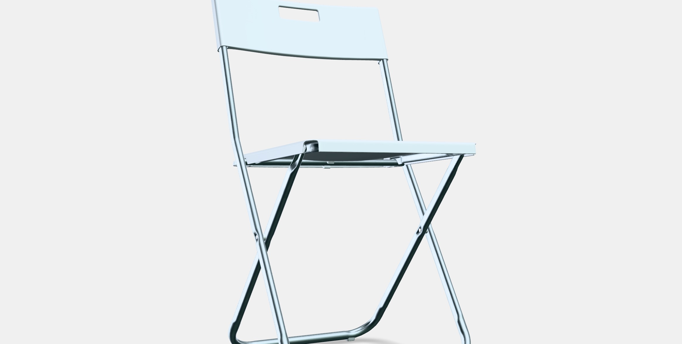 GUNDE Folding chair 1 Low-poly 3D model_9