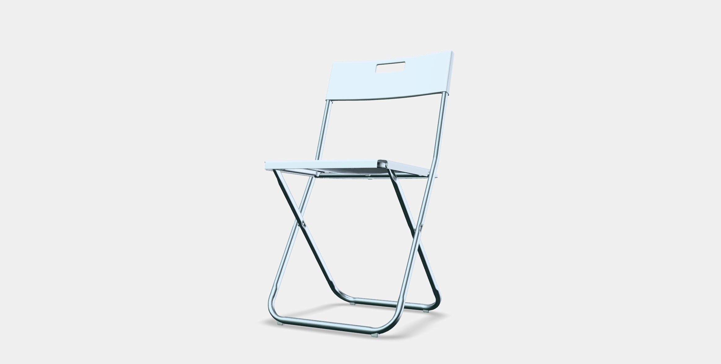 GUNDE Folding chair 1 Low-poly 3D model_12