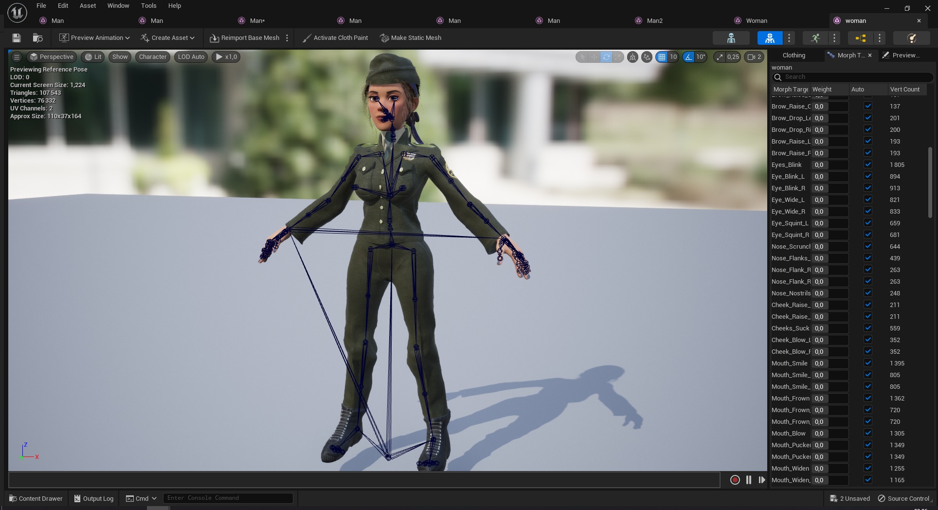 woman in us army uniform Low-poly 3D model_28