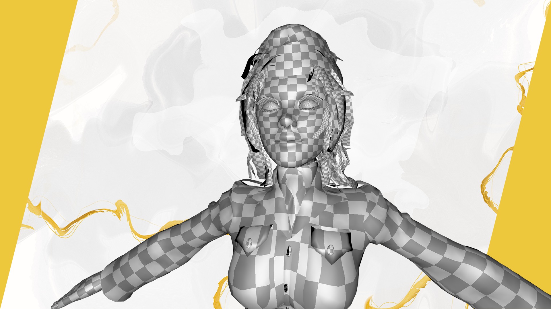 woman in us army uniform Low-poly 3D model_30