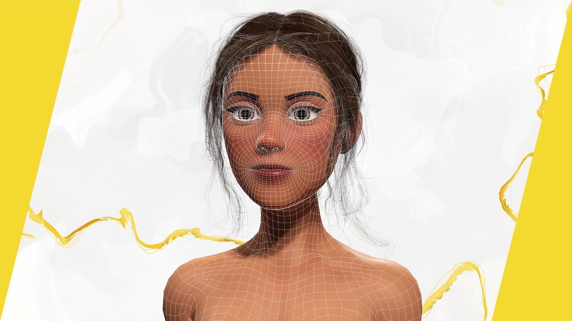 woman in us army uniform Low-poly 3D model_6