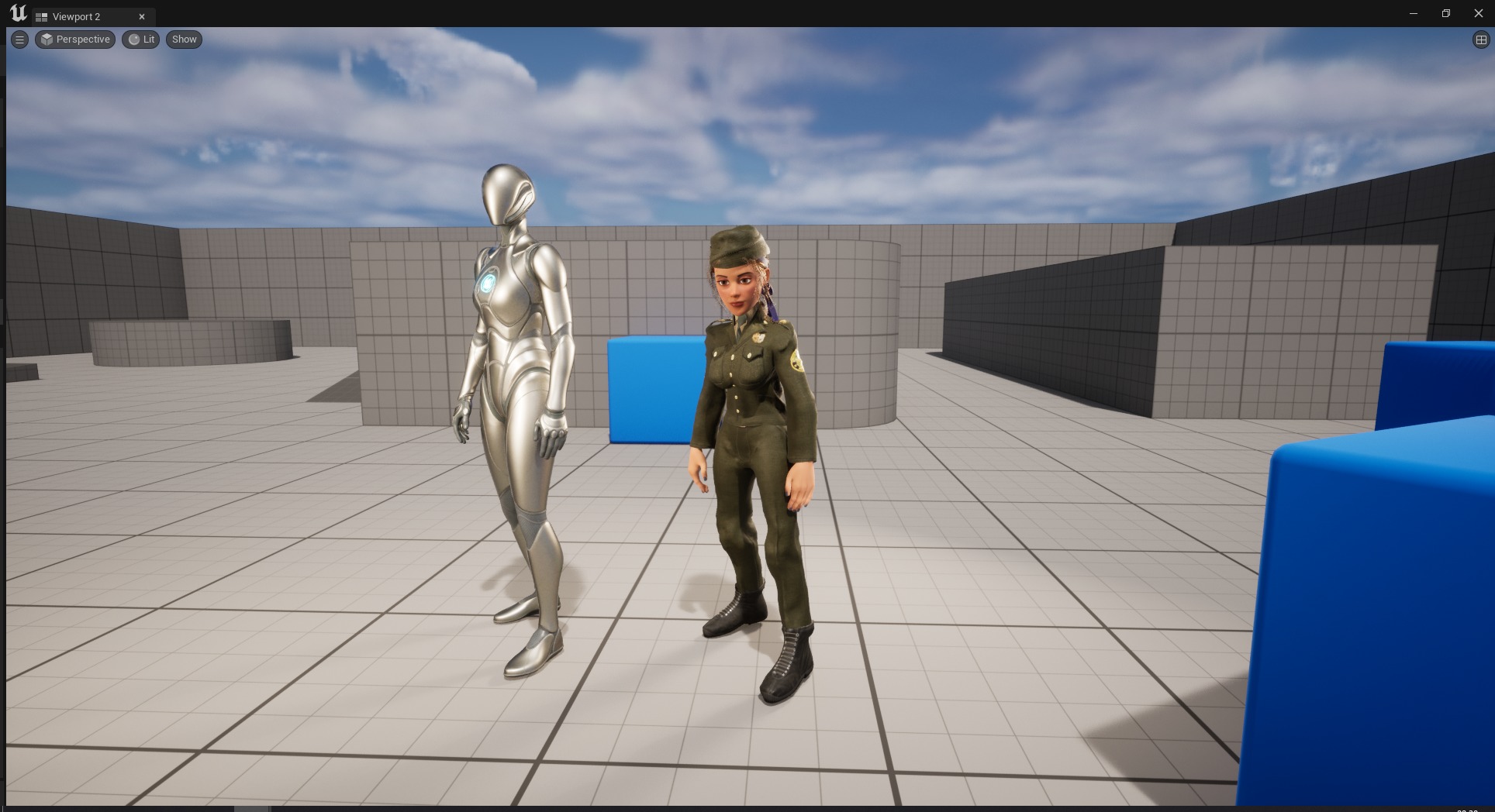 woman in us army uniform Low-poly 3D model_27