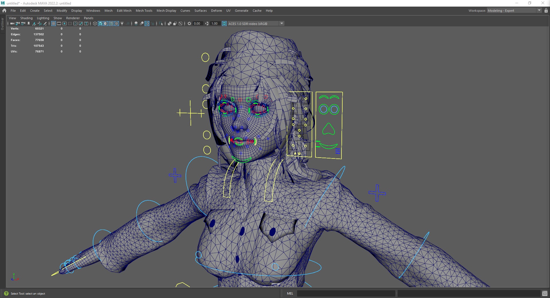woman in us army uniform Low-poly 3D model_25