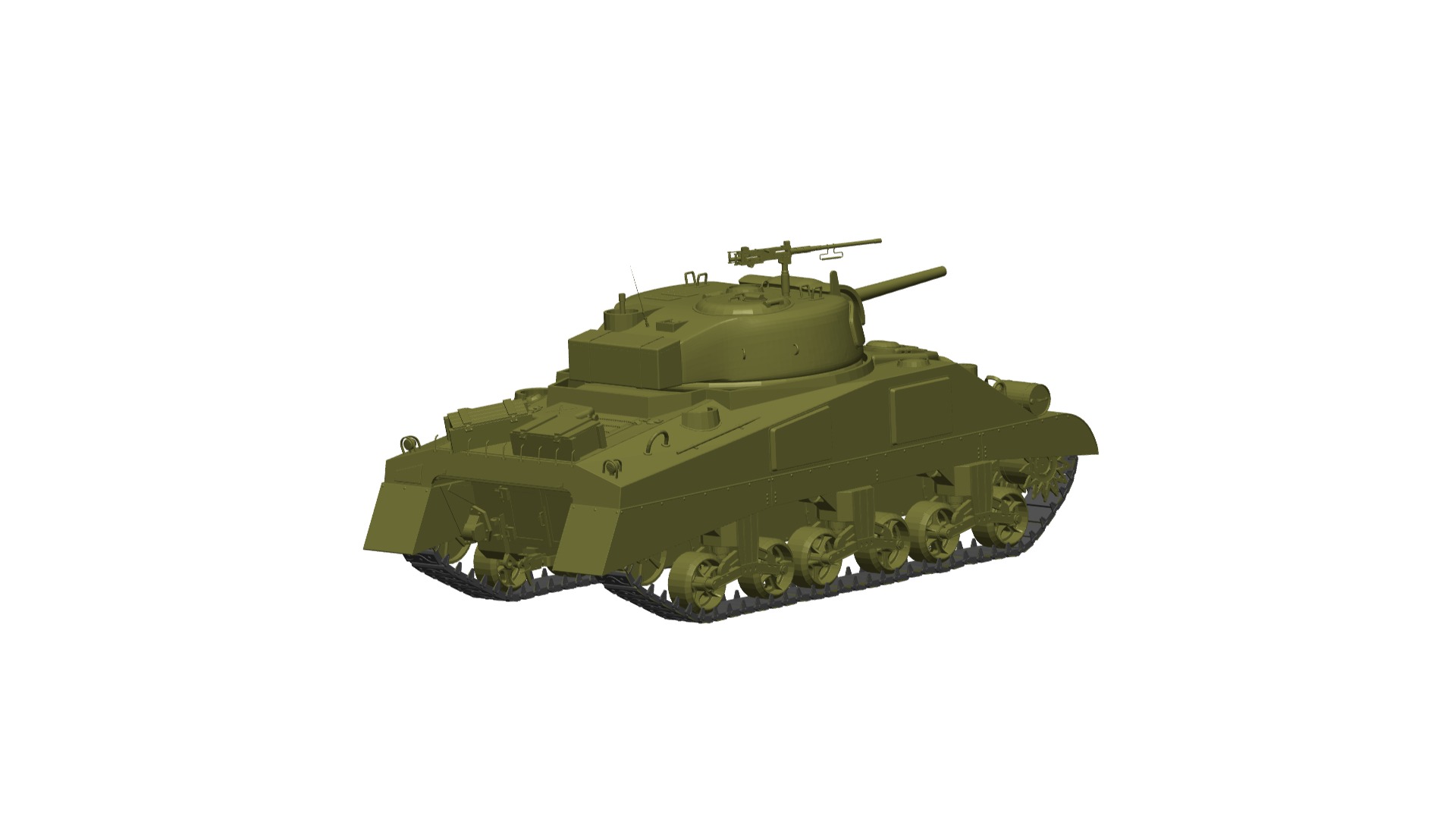 M4 Sherman Tank 3D model_1