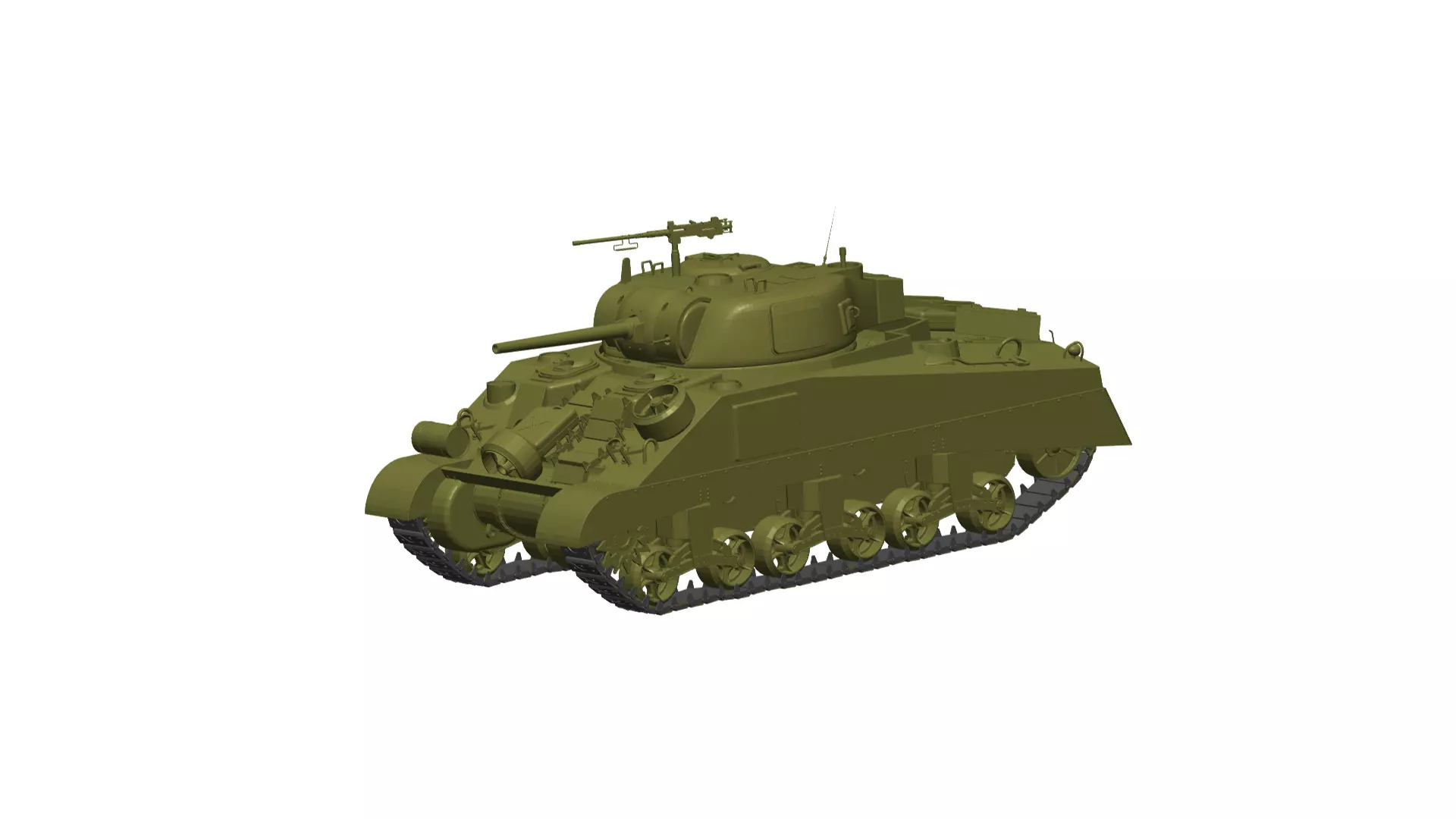 M4 Sherman Tank 3D model_0