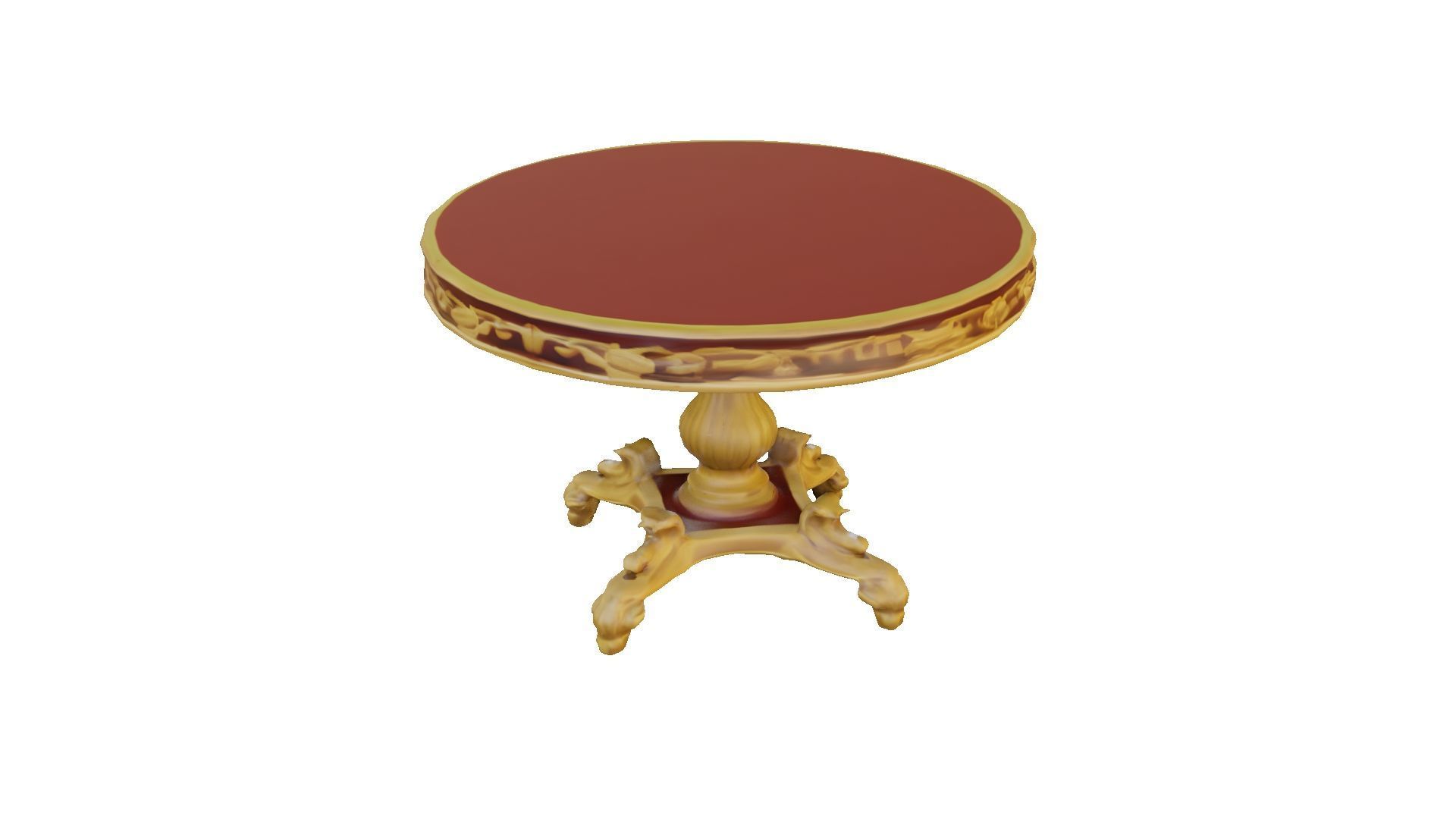 3D Victorian Round Table 3D model_2