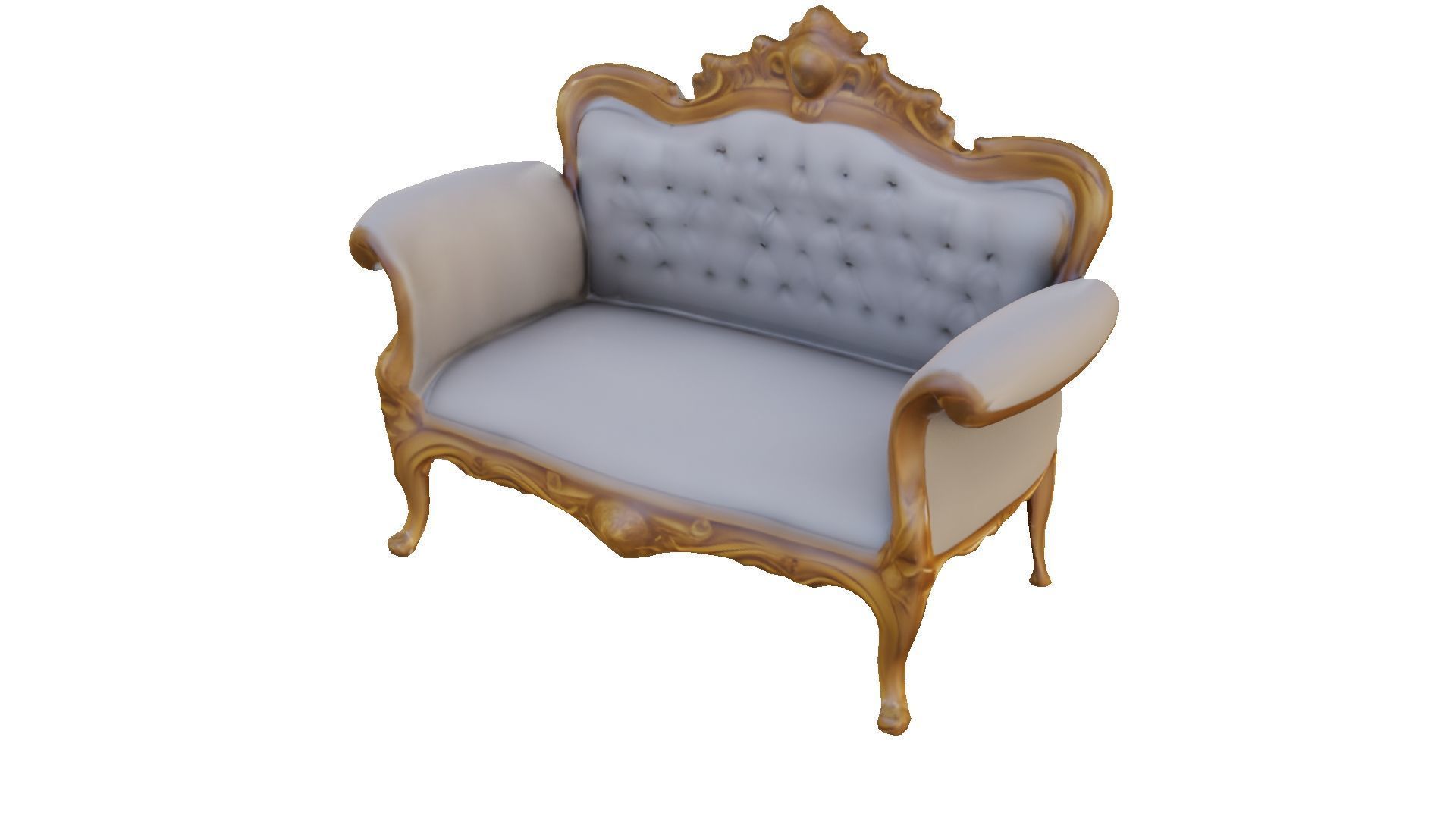 3D Victorian Sofa 3D model_2