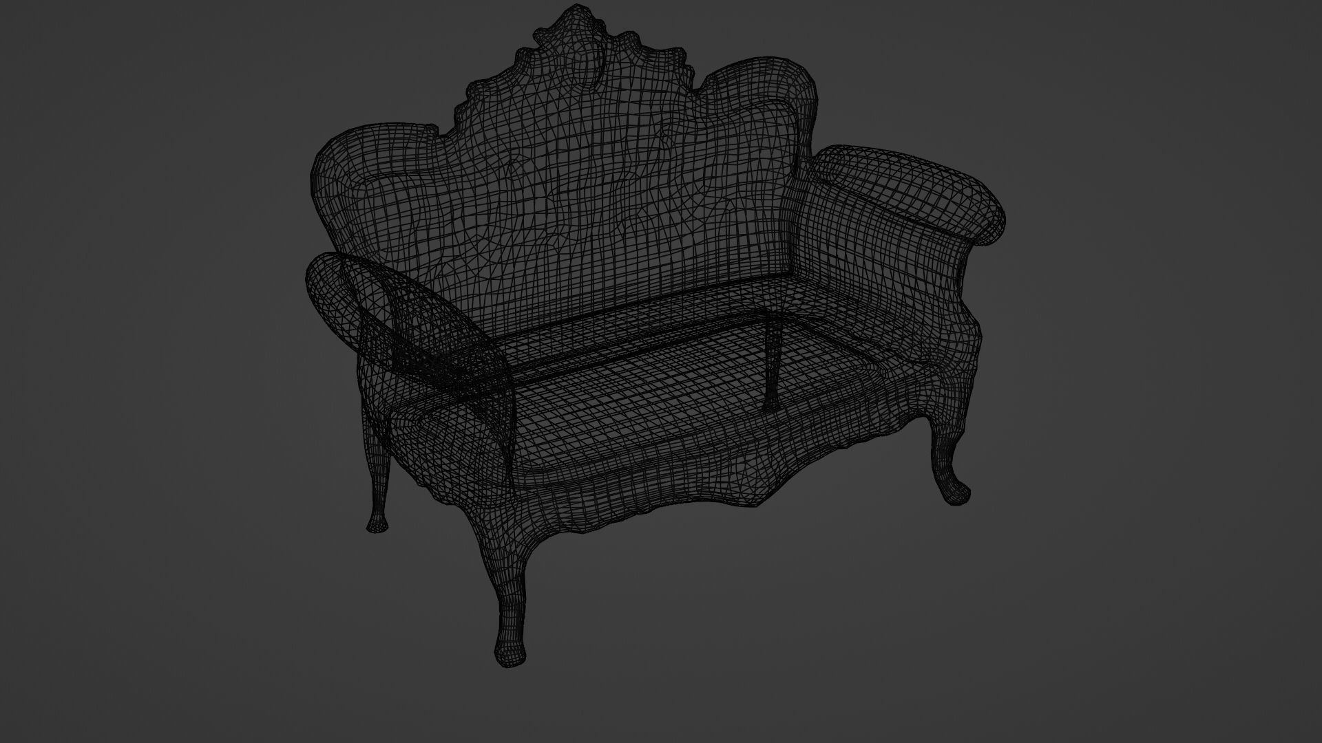 3D Victorian Sofa 3D model_3