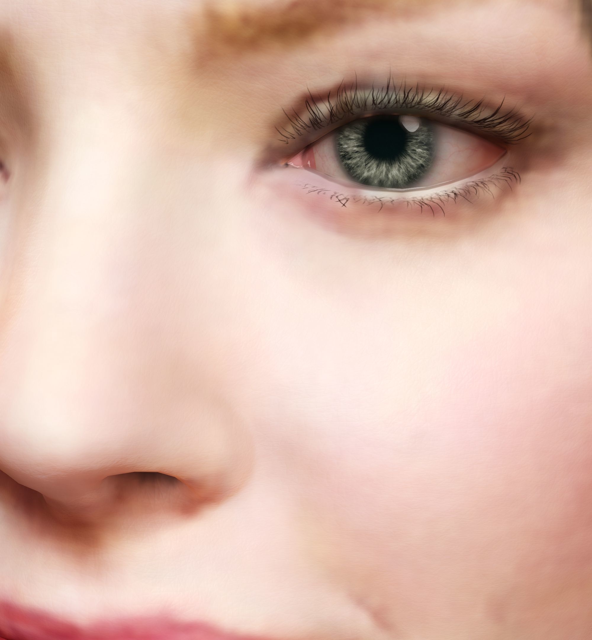 Amanda Seyfried Low-poly 3D model_6