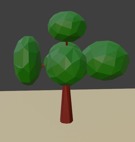Tree Low poly Free 3D model_3