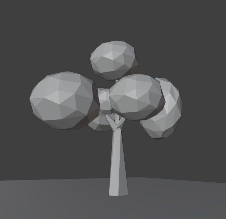 Tree Low poly Free 3D model_1