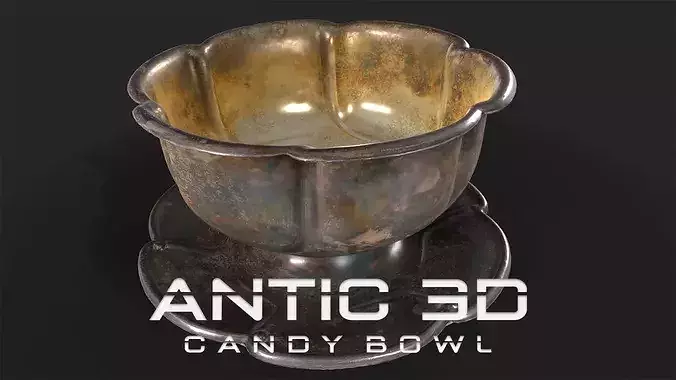 Candy Bowl Low-poly 3D model